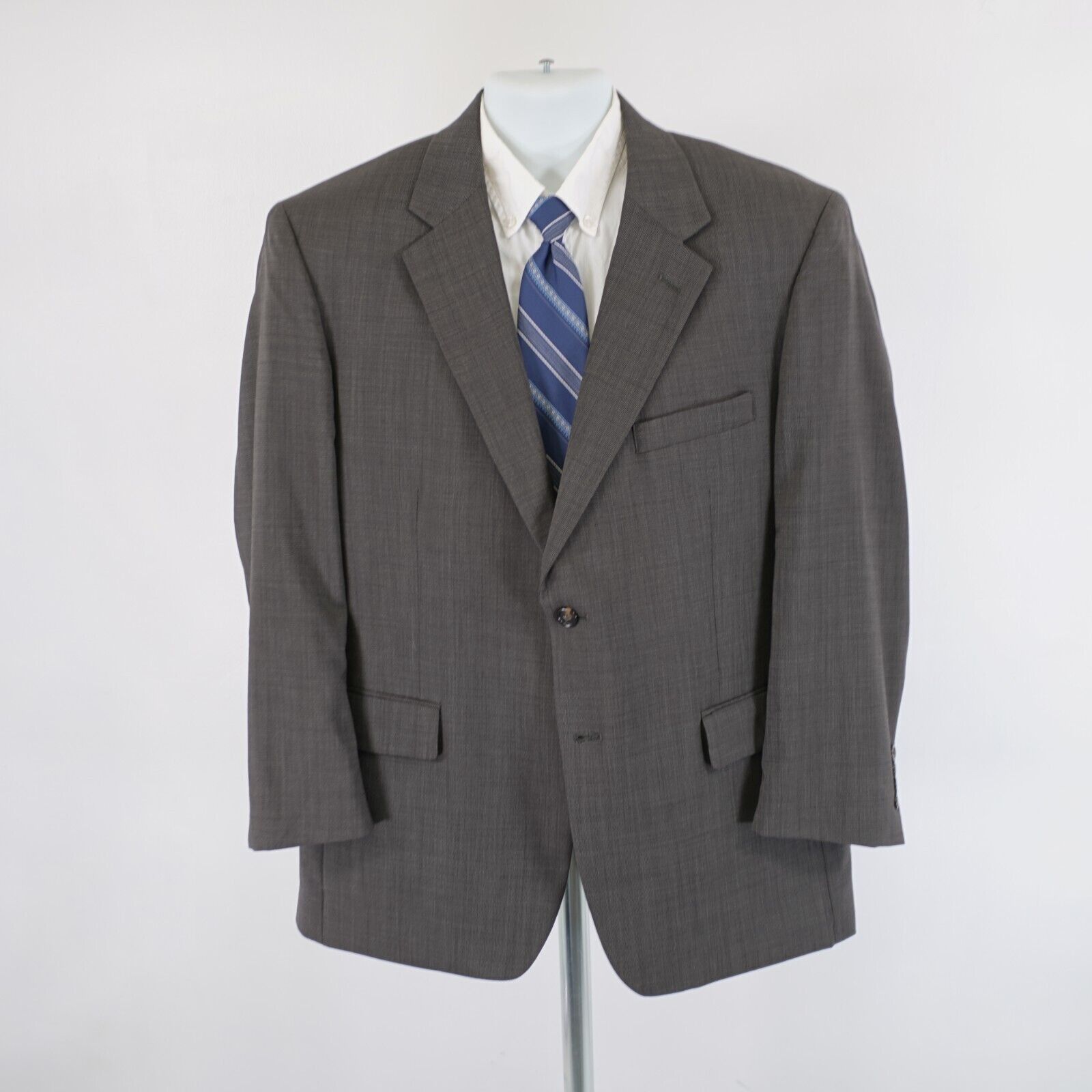 Jos. A. Bank Jos A Bank Green Beige Birdseye Wool 2 Piece Suit 44S 40/30 Size 44S - 8 Thumbnail