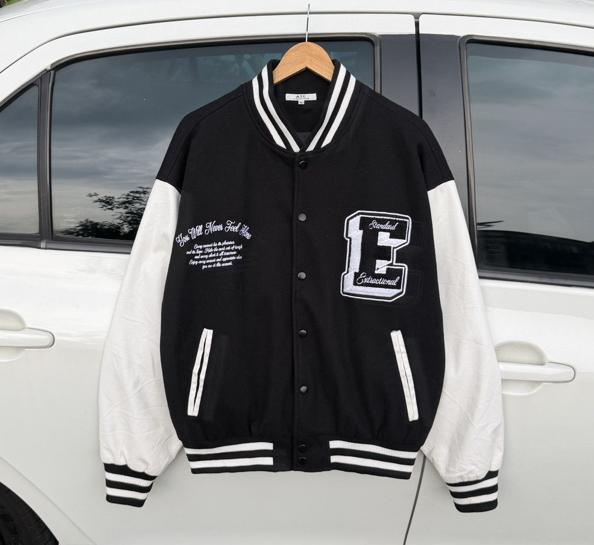 In The Attic A.T.C In The Attic Homme Melton Stadium Varsity Jacket Size US M / EU 48-50 / 2 - 1 Thumbnail
