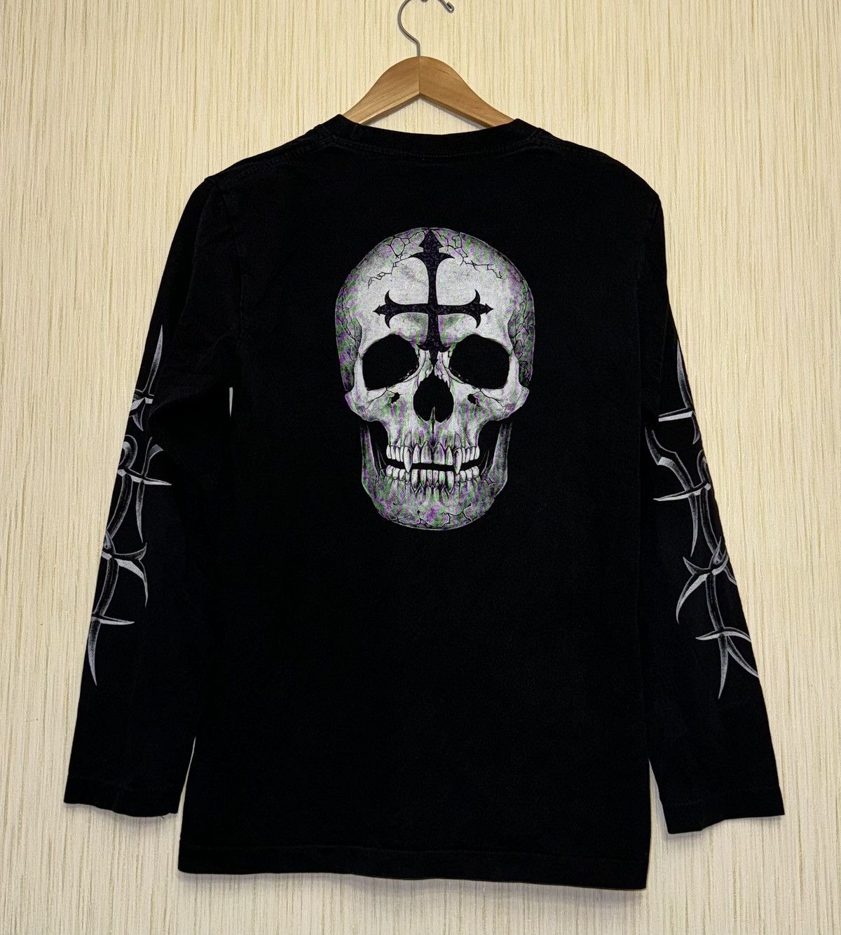 Band Tees × Vintage Vintage Y2K rock eagle tribal skull cross long sleeve tee Size US M / EU 48-50 / 2 - 3 Thumbnail