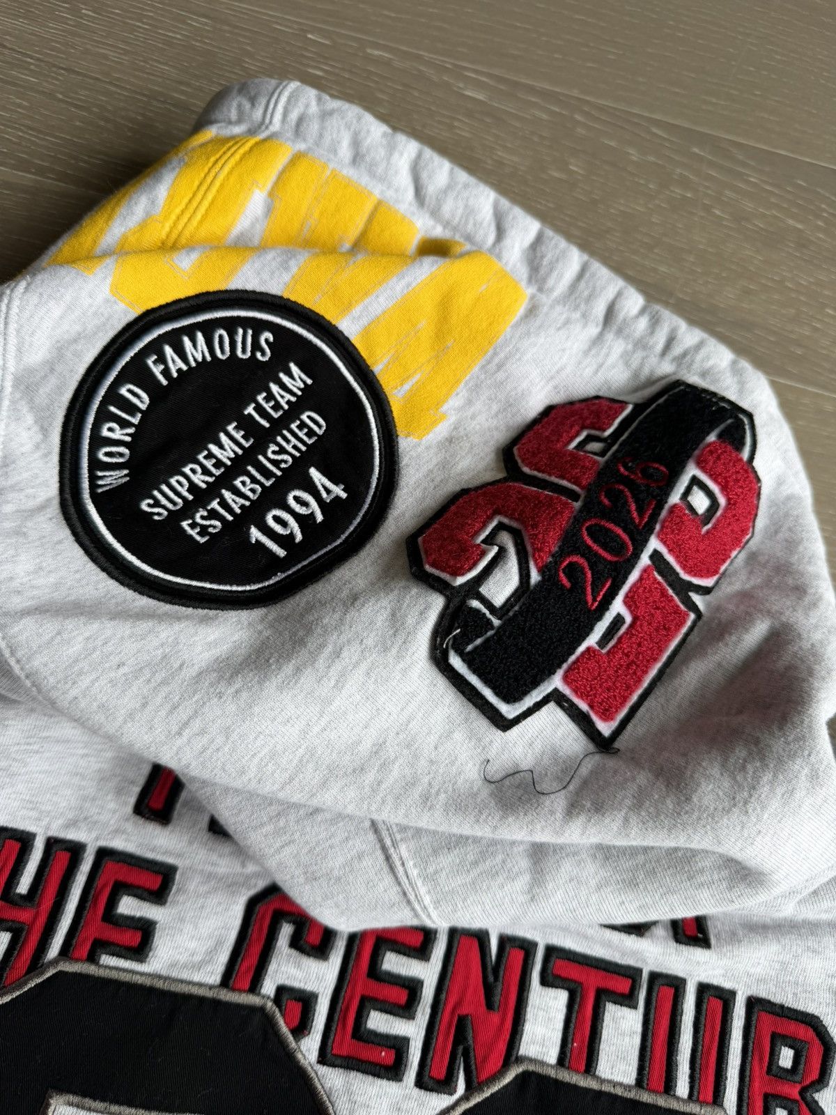 Supreme LARGE Warriors Applique Zip Up Hooded Sweatshirt Ash Grey Size US L / EU 52-54 / 3 - 5 Thumbnail