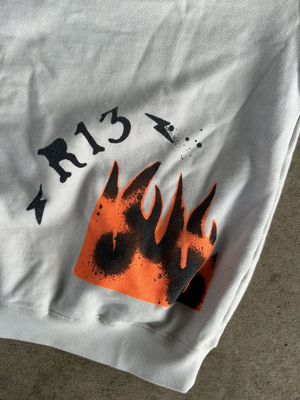Japanese Brand × Polo Ralph Lauren R13 Graffiti Oversized Crewneck White Sweater Size Large Size L / US 10 / IT 46 - 13 Thumbnail