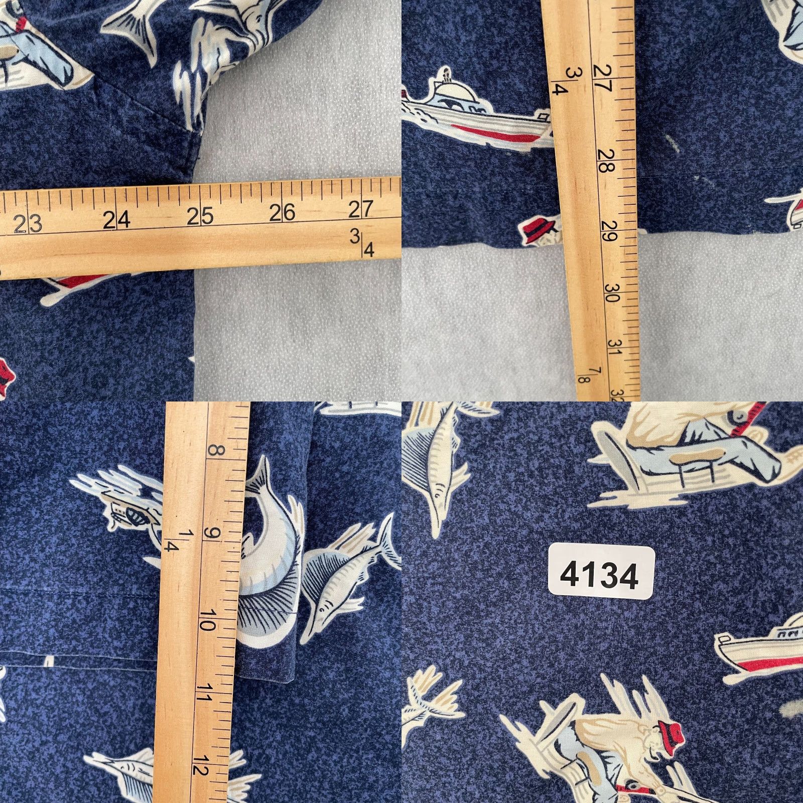 Tommy Hilfiger VINTAGE Tommy Hilfiger Shirt Adult Large Blue Fish Marlin Nautical 90s Mens L Size US L / EU 52-54 / 3 - 8 Thumbnail