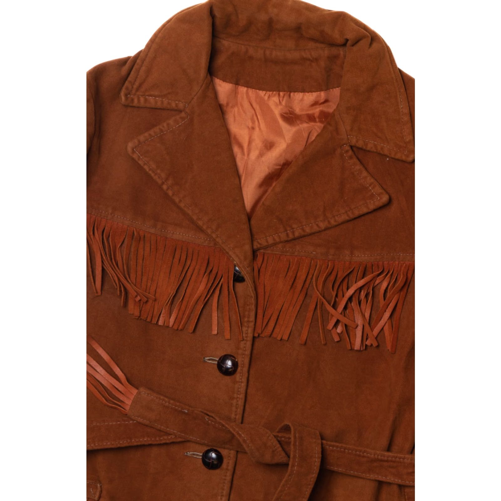 Etro VINTAGE Brown Faux Suede Fringe Jacket Medium Lightweight Western Style Jacket Size US M / EU 48-50 / 2 - 4 Thumbnail