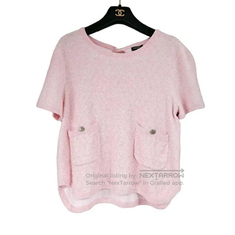 Chanel Chanel Pink Short Sleeve Knit Top . Size M / US 6-8 / IT 42-44 - 1 Thumbnail