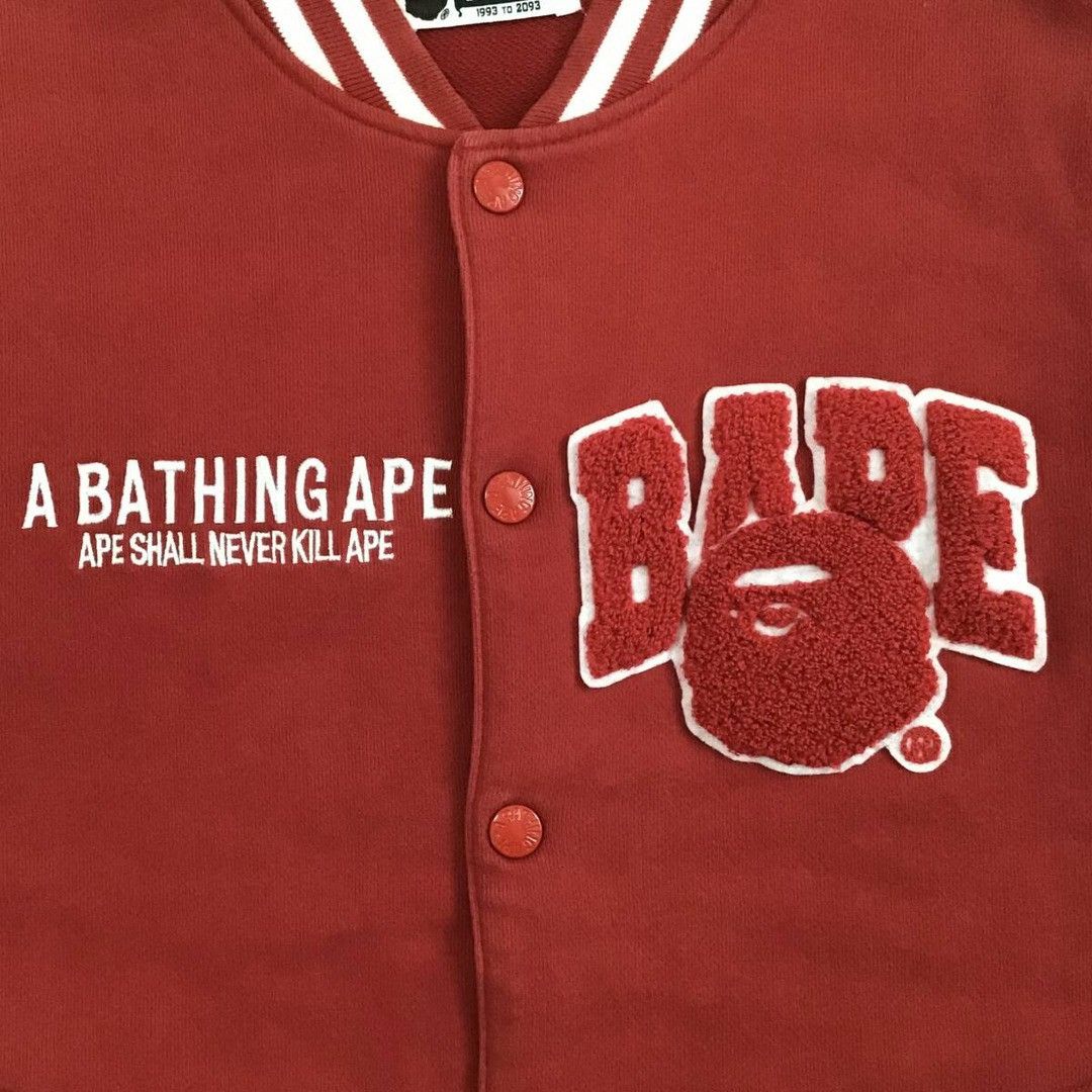 Bape BAPE LOGO varsity sweat varsity jacket a bathing ape NIGO Size US M / EU 48-50 / 2 - 3 Thumbnail