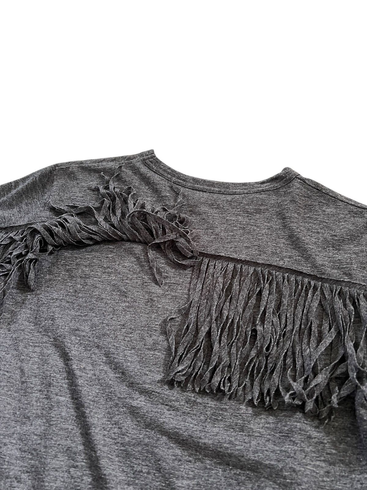 Sacai Sacai Fringed Cropped Pocket Tshirt Size XS / US 0-2 / IT 36-38 - 6 Thumbnail