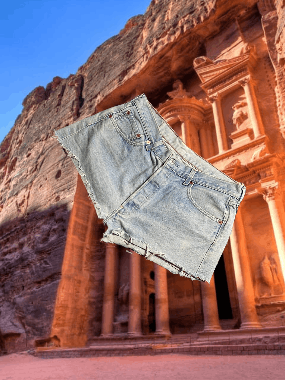 Levi's denim shorts blue Levi's 501 Vintage Y2K W34 Size 34" / US 12 / IT 48 - 1 Thumbnail