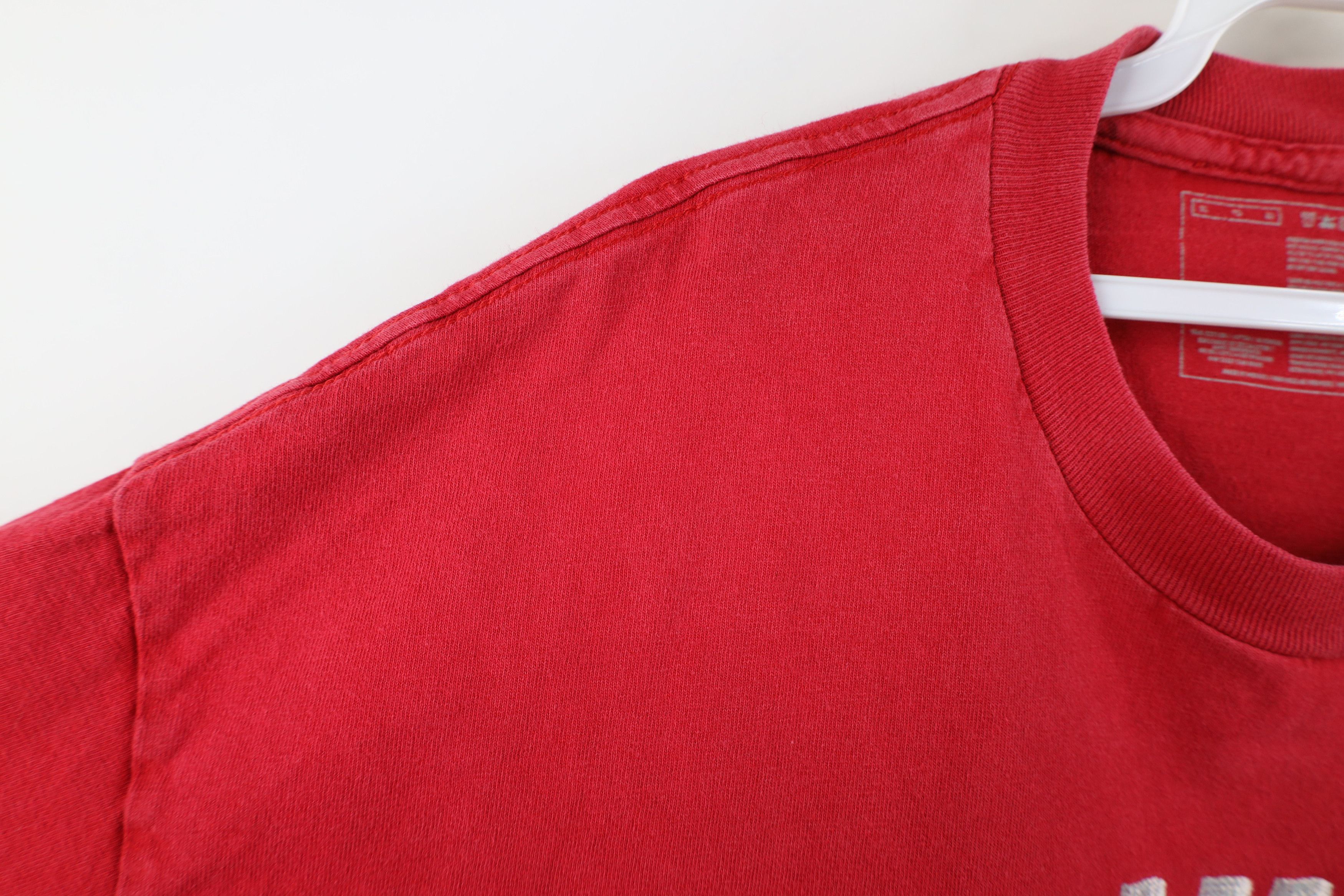 Nike Vintage Y2K Nike Scott Big Swoosh Spell Out T-Shirt Red Size US XL / EU 56 / 4 - 6 Thumbnail