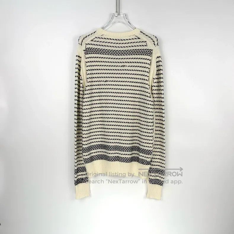 Dior Dior Beige twill striped letter logo sweater Size US L / EU 52-54 / 3 - 4 Thumbnail