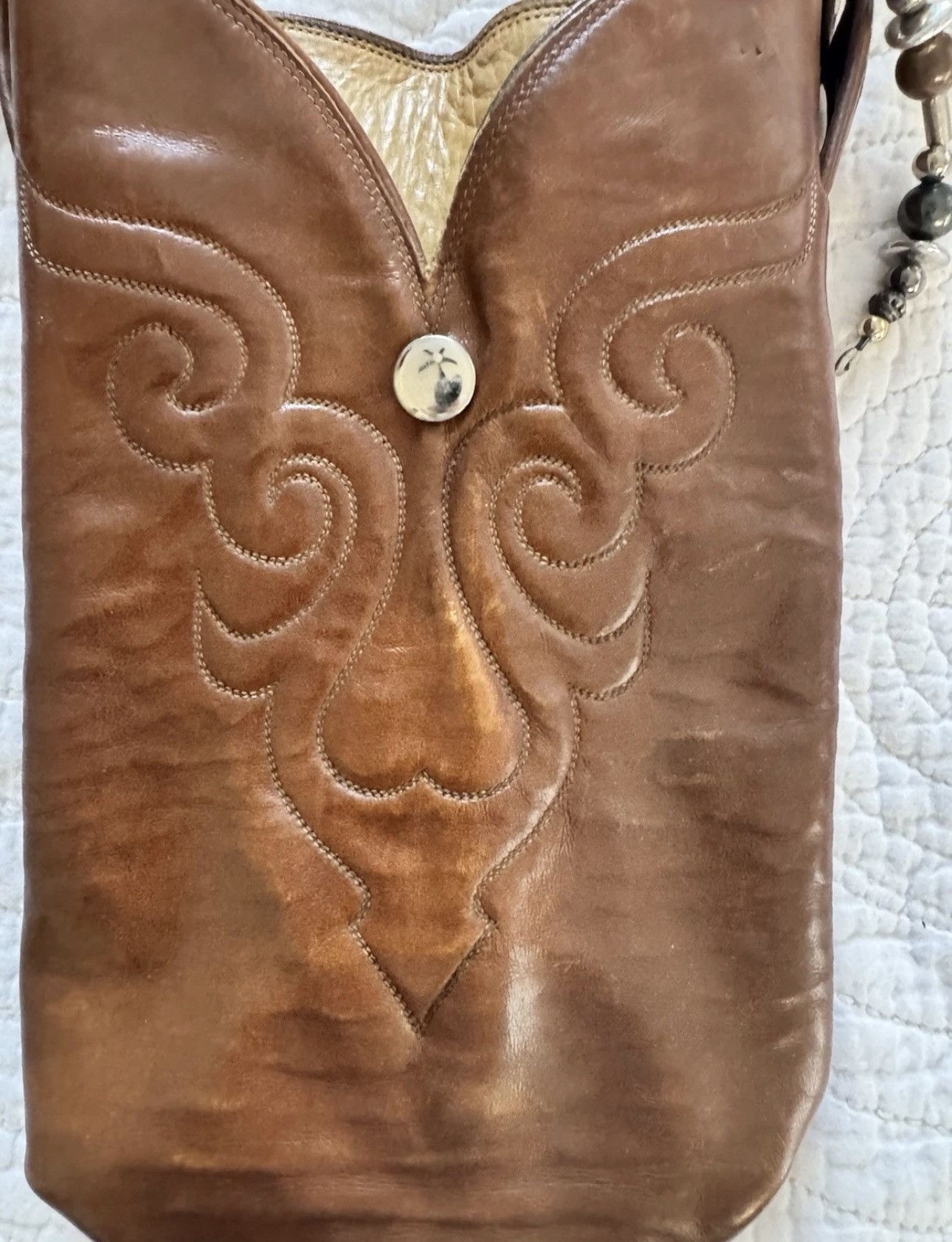 Tony Lama Vintage Tony Lama Leather Boot Purse Western Cowgirl USA Size ONE SIZE - 2 Thumbnail