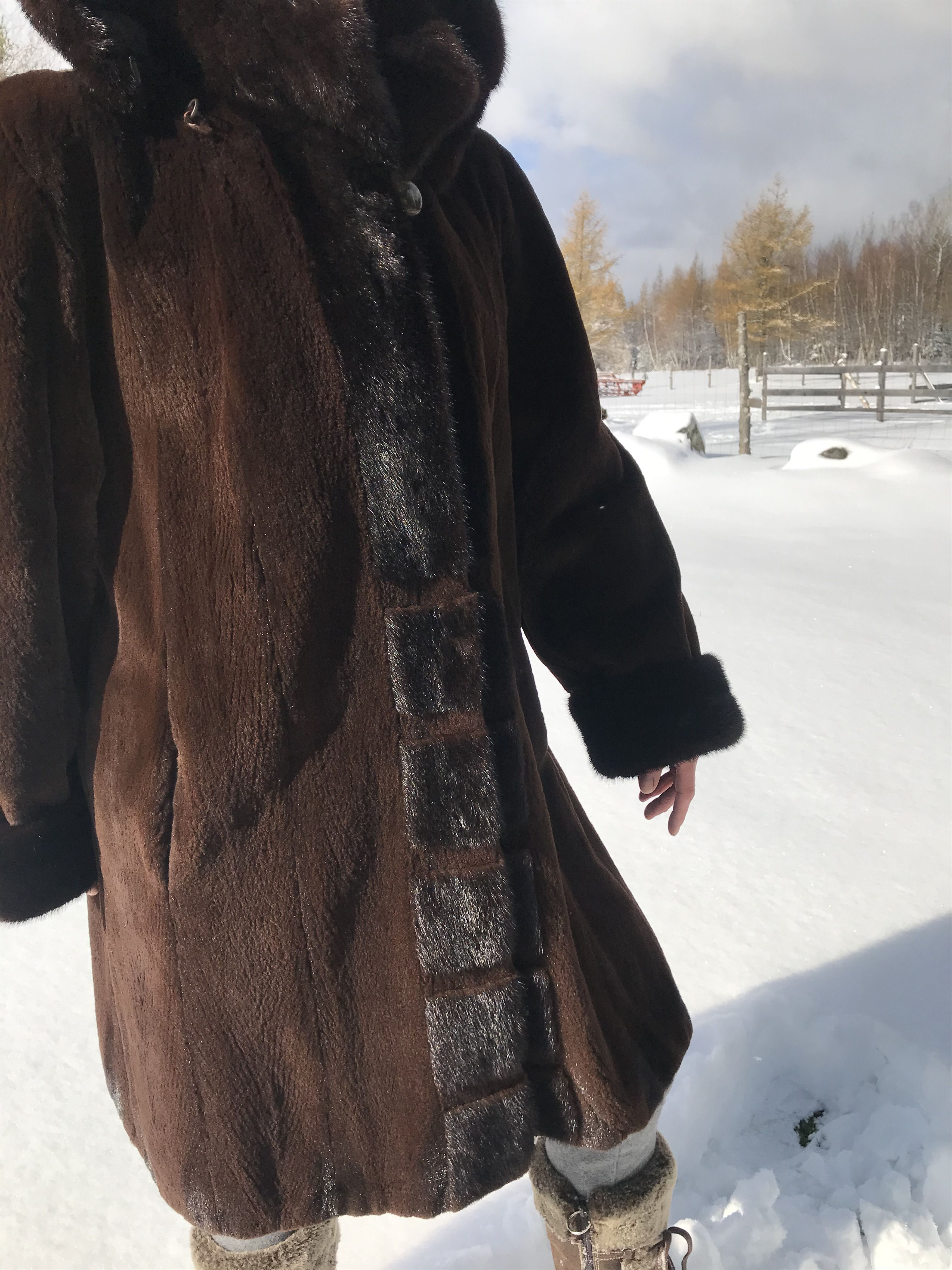 Other MINK FUR COAT WITH HEAD COVER Size L / US 10 / IT 46 - 1 Thumbnail