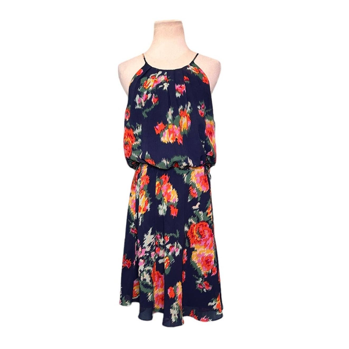 Joie Joie Makana blue floral lined dress size Large Size L / US 10 / IT 46 - 11 Thumbnail
