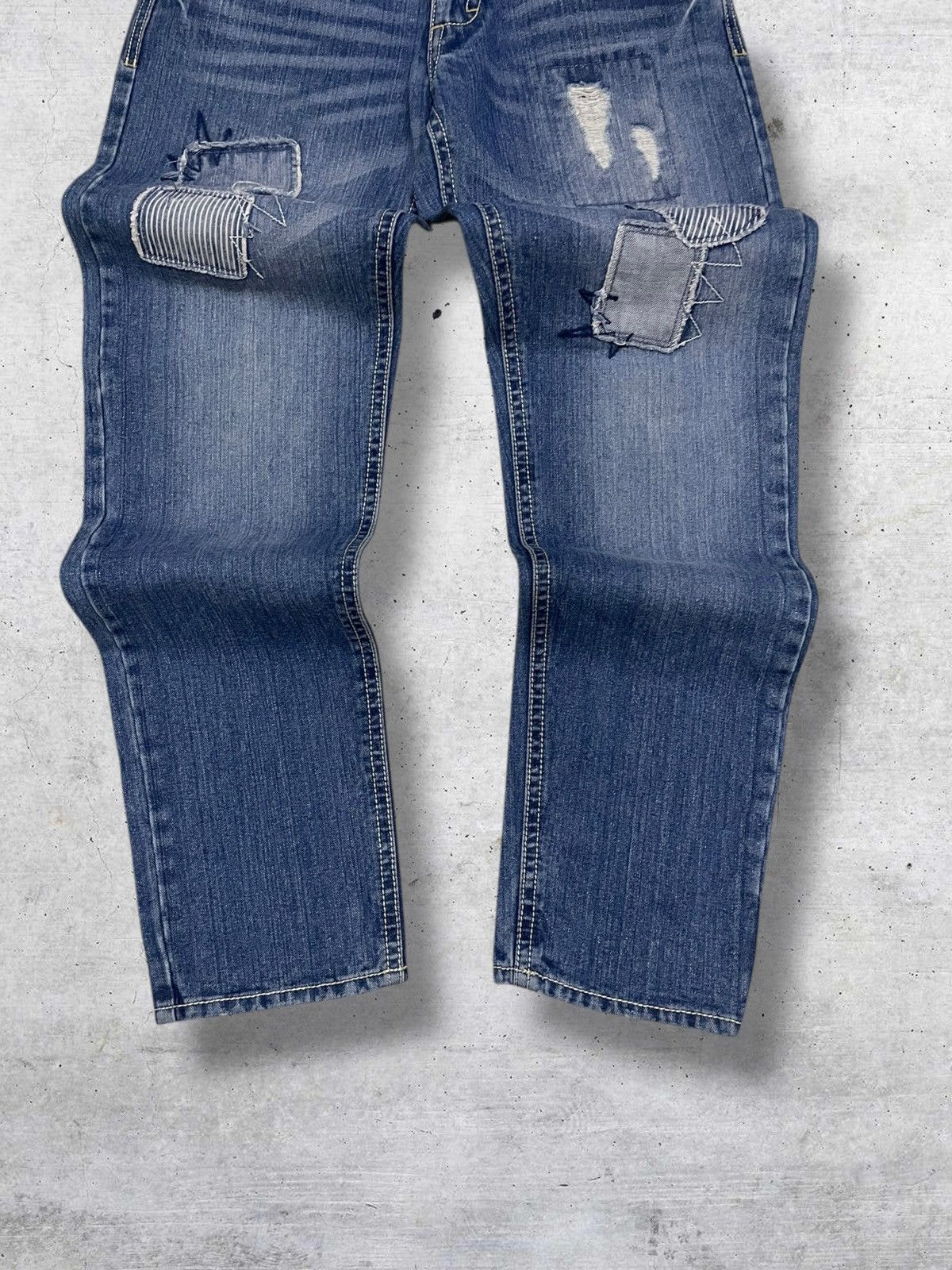 Japanese Brand VINTAGE CAESSE CFAFTES JAPAN DESIGNER ART PATCHWORK DENIM Size US 30 / EU 46 - 3 Thumbnail