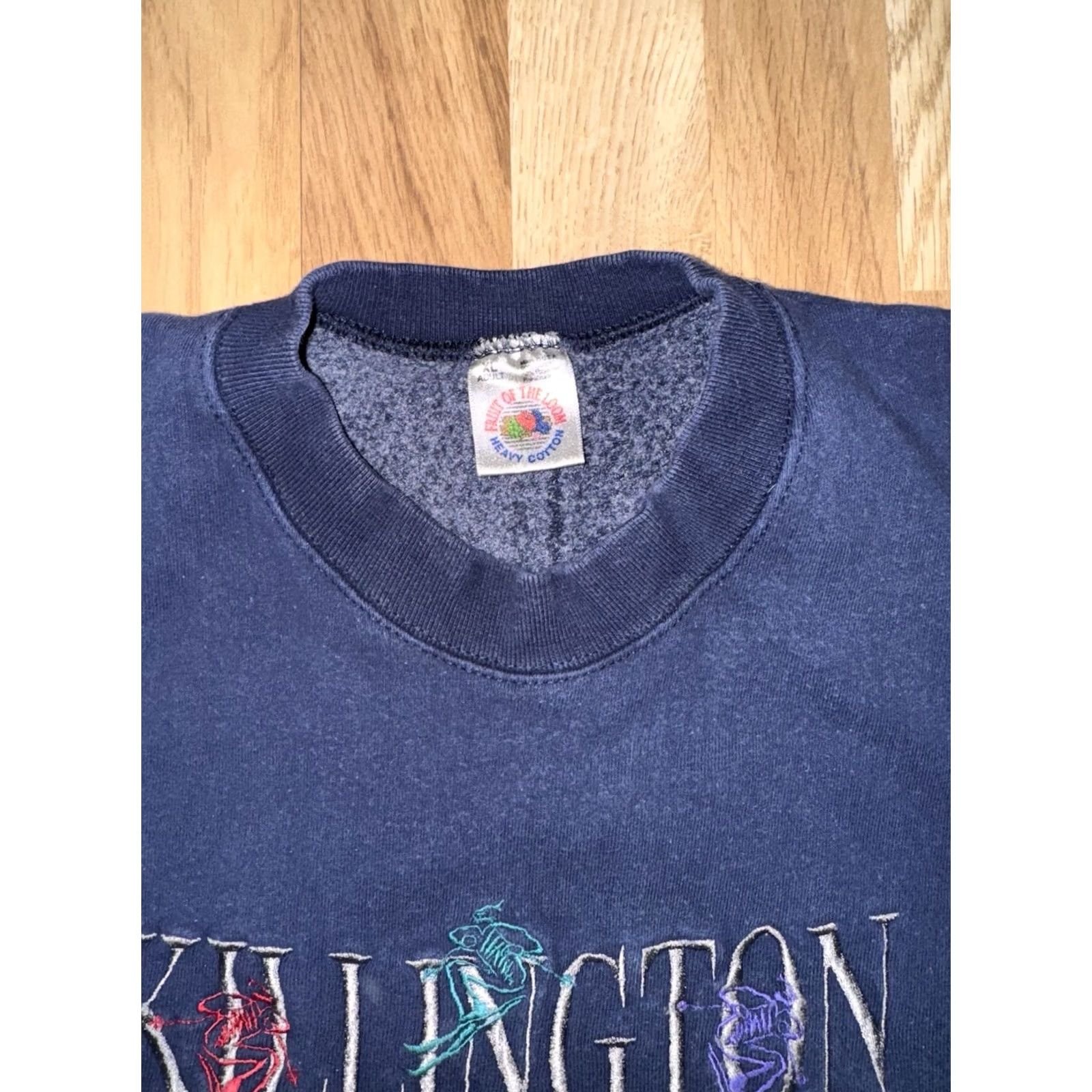 Fruit Of The Loom Vintage Killington Vermont Ski Navy Blue Crewneck Sweatshirt XL Long Sleeve Size US XL / EU 56 / 4 - 2 Thumbnail