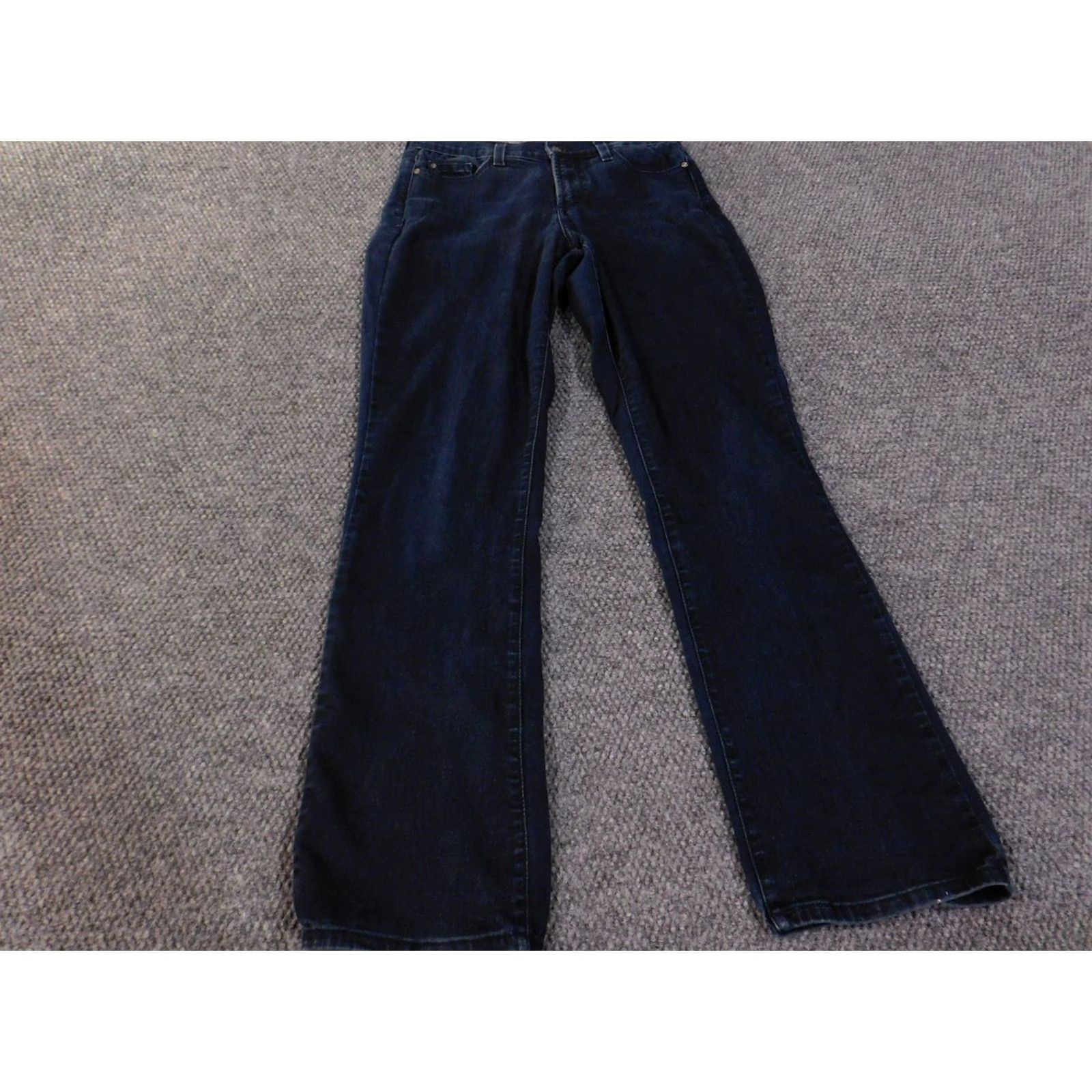 NYDJ NYDJ Jeans Womens 6 Blue Dark Wash Straight Leg Rhinestone Embellished Pockets Size 28" / US 6 / IT 42 - 3 Thumbnail