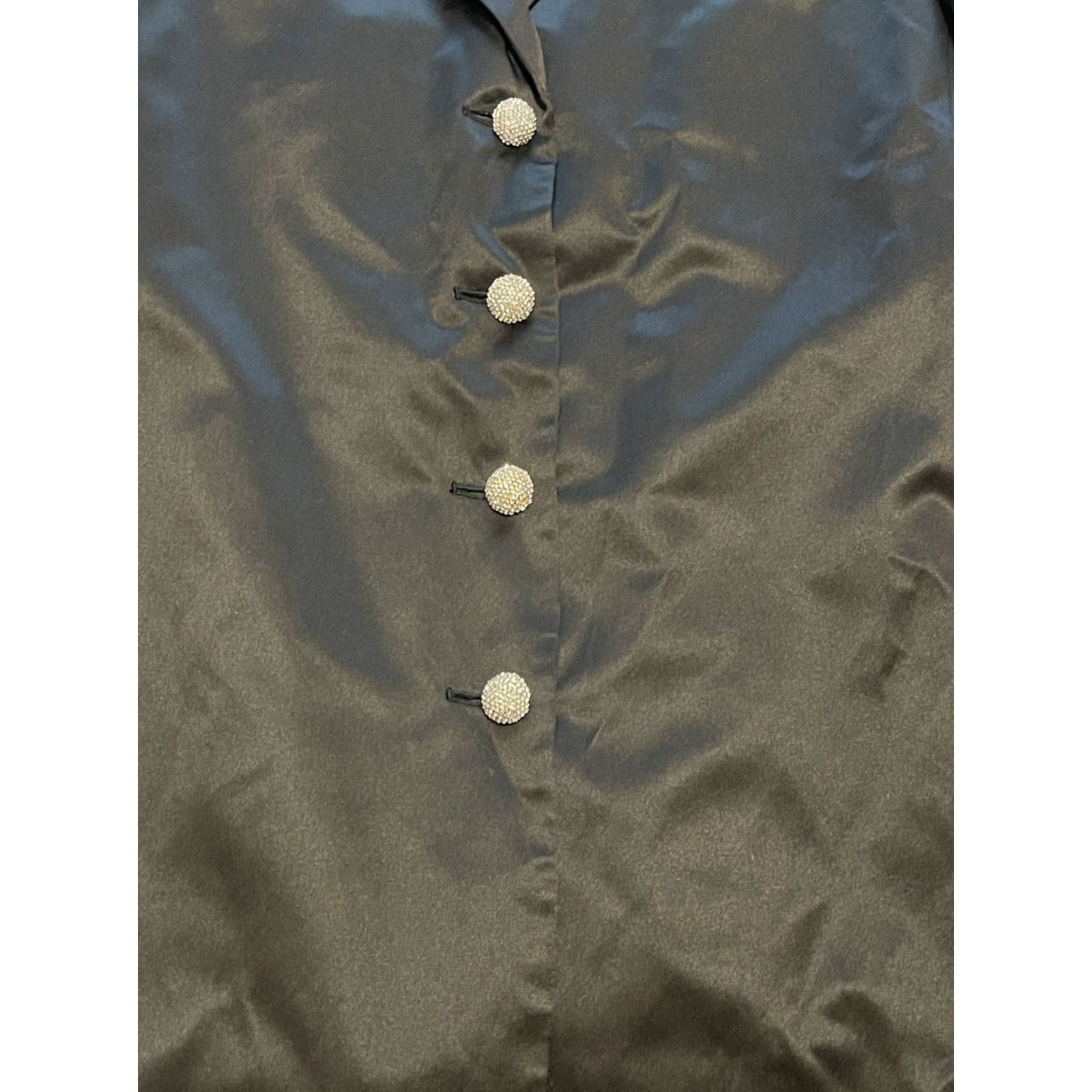Vintage J. Peterman Silk Blend Blazer Women's Size 12 Black Classic Jacket Size XL / US 12-14 / IT 48-50 - 2 Thumbnail