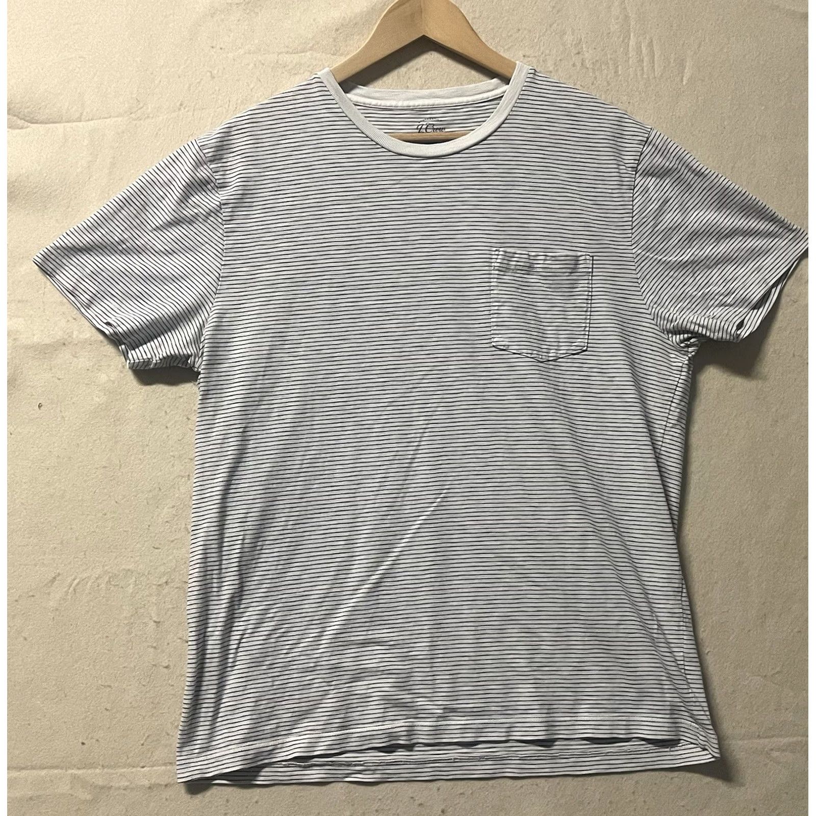 J.Crew J. Crew Men’s T-Shirt Crew Neck Short Sleeve Striped Beige Cotton Size M-L Regular Vintage No Size US M / EU 48-50 / 2 - 2 Thumbnail