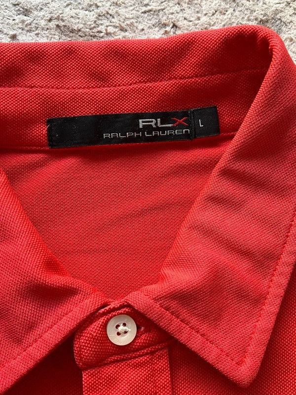 Polo Ralph Lauren RLX Polo Ralph Lauren Golf Sz L Red Rare Polo Shirt Size US L / EU 52-54 / 3 - 9 Thumbnail