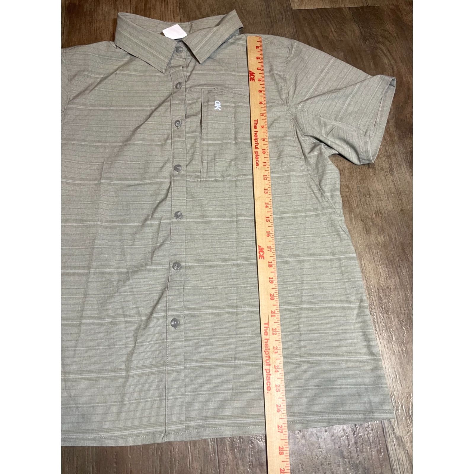 J.Crew J.CREW Button-Up Shirt Mens L Sand Beige Striped Zip Pocket Size US L / EU 52-54 / 3 - 3 Thumbnail