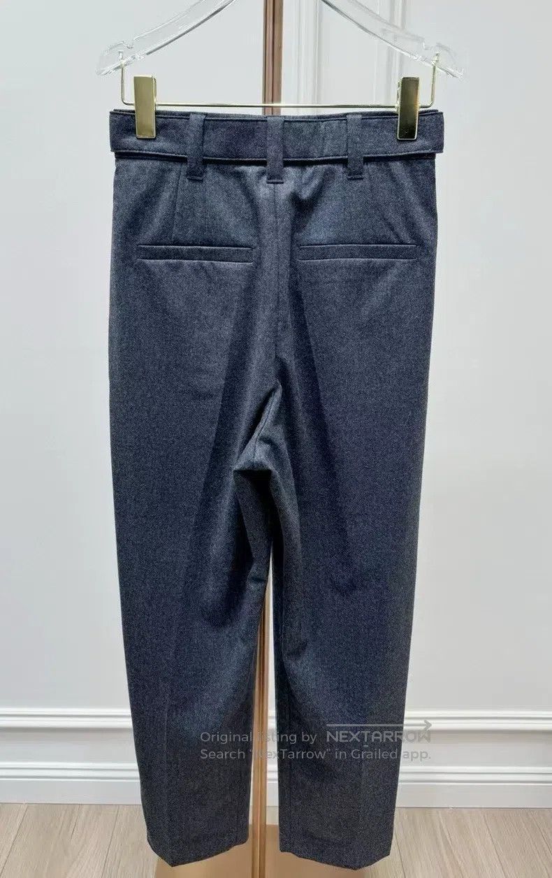 Brunello Cucinelli Brunello Cucinelli Black Beaded Button Wool Trousers Size 25" / US 0 / IT 36 - 2 Thumbnail