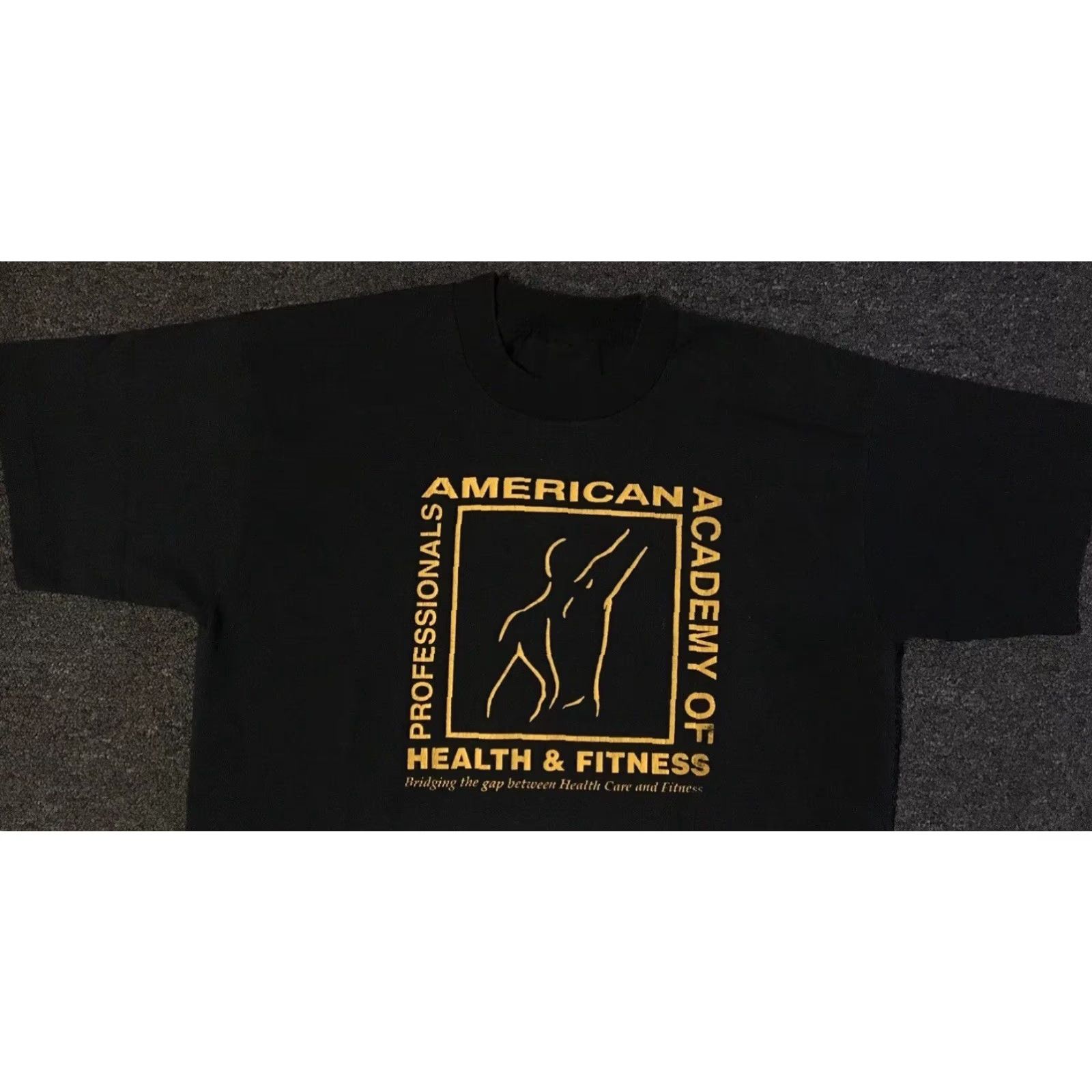 Vintage Vtg 90s American Academy of Health & Fitness Faded Shirt L Doctor School Grunge Size US S / EU 44-46 / 1 - 5 Thumbnail