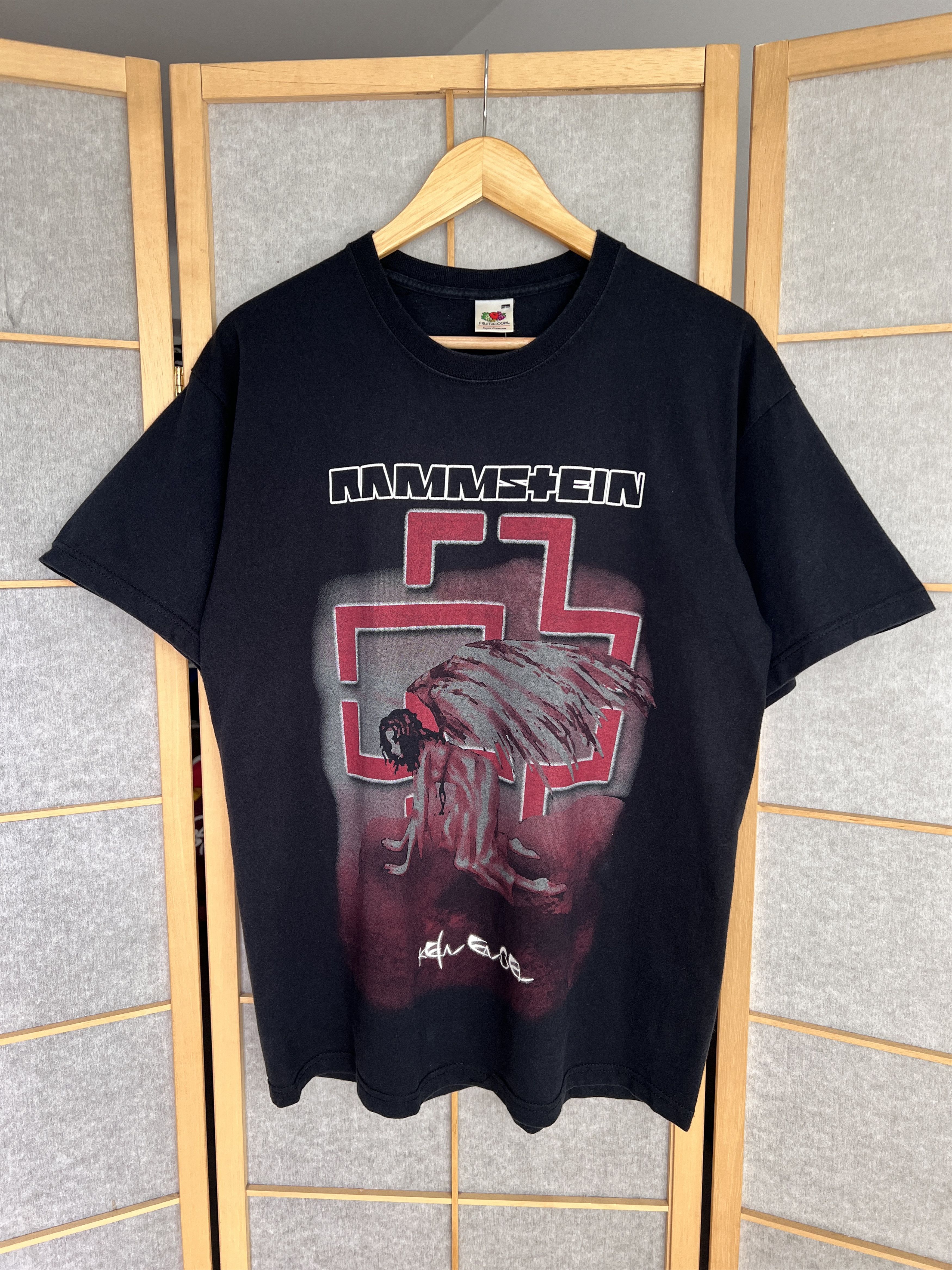 Fruit Of The Loom Rare! Rammstein 2007 Kein Engel t shirt promo album tee tour Size US L / EU 52-54 / 3 - 4 Thumbnail