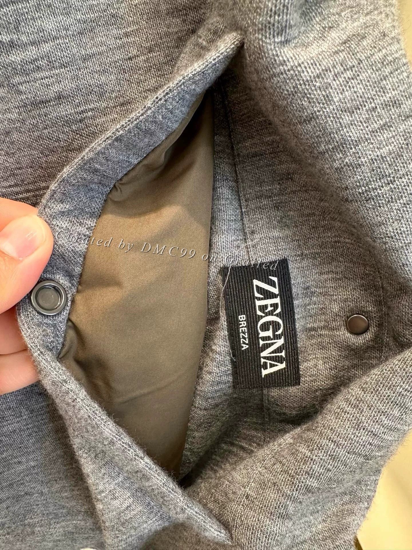 Ermenegildo Zegna Zegna Olive Reversible Stand Collar Vest Size US M / EU 48-50 / 2 - 7 Thumbnail