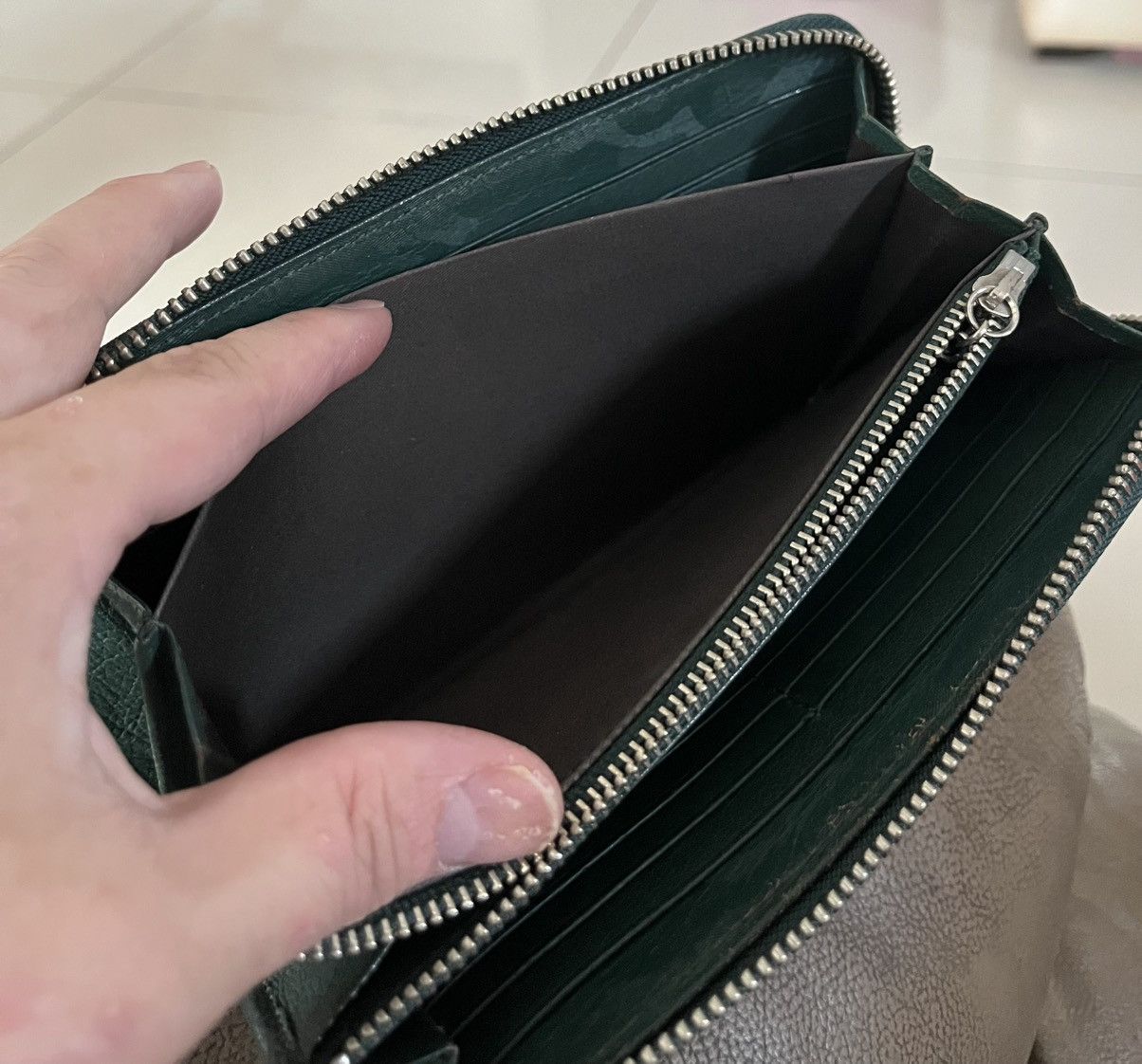 Porter Porter L Shaped Zipper Green Camouflage Pattern Long Wallet Size ONE SIZE - 11 Thumbnail