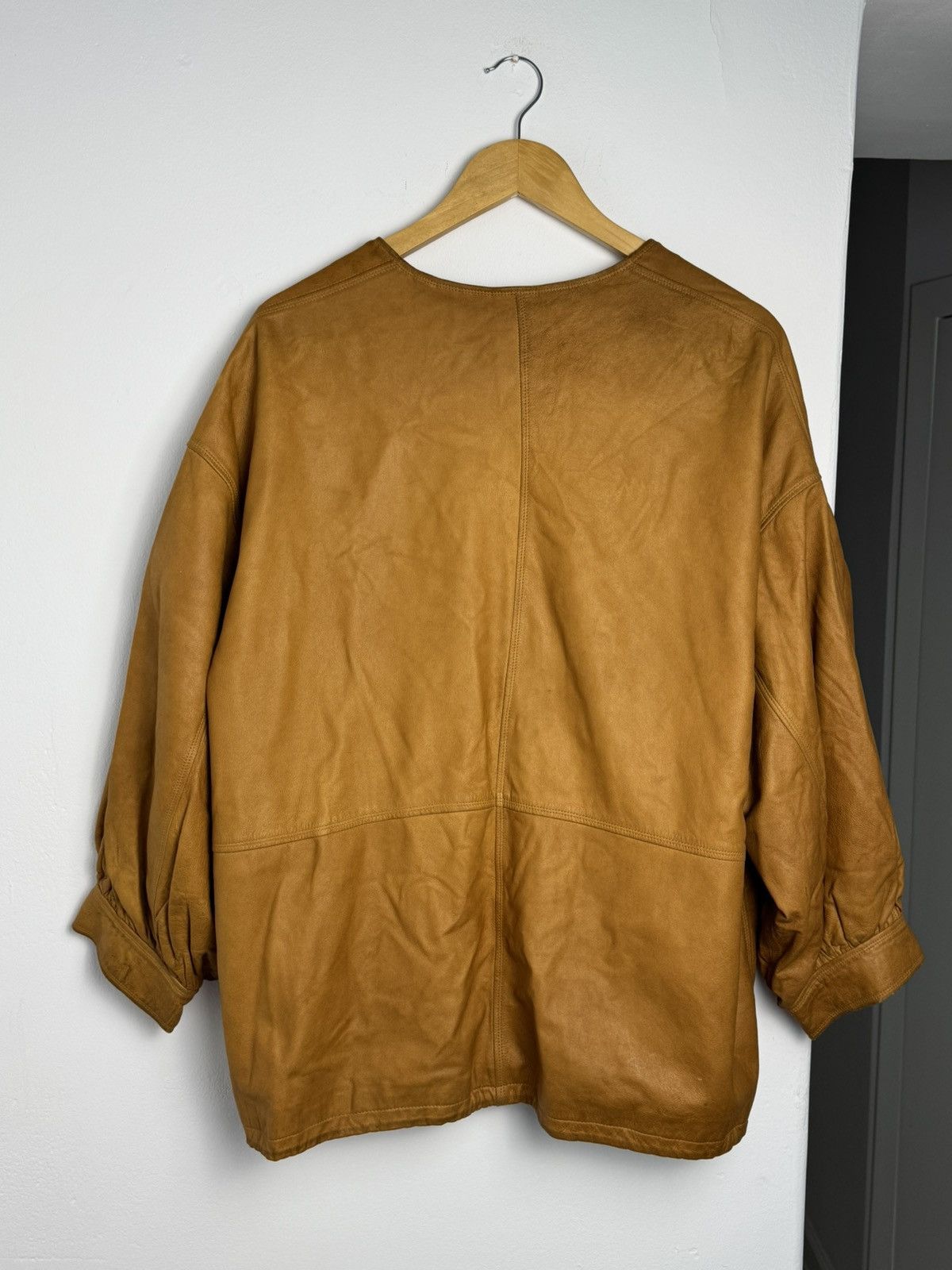 Jil Sander × Vintage Jil Sander Vintage 90’s Leather Jacket Brown Luxury Y2K Size S / US 4 / IT 40 - 6 Thumbnail