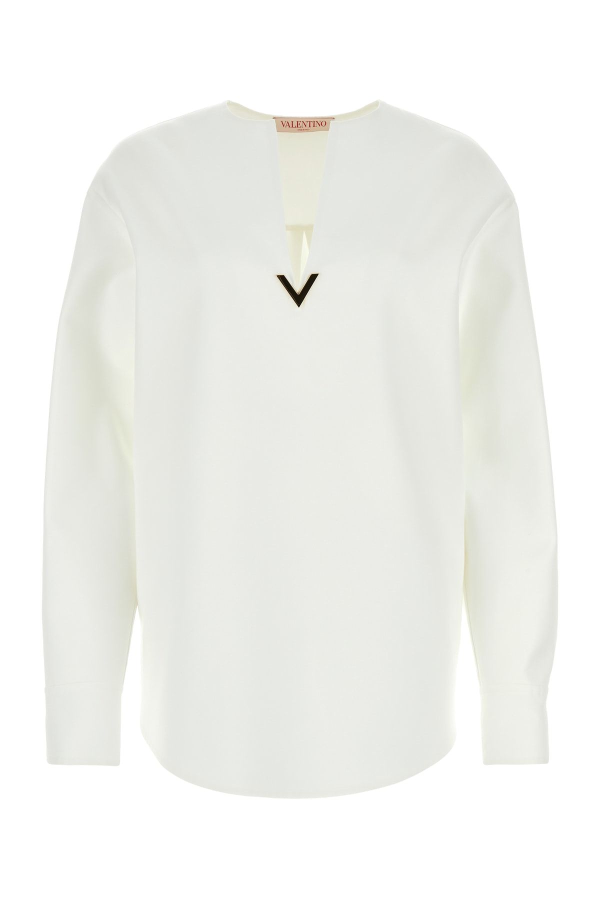 Valentino White Cotton Blend Blouse Size S / US 4 / IT 40 - 1 Thumbnail