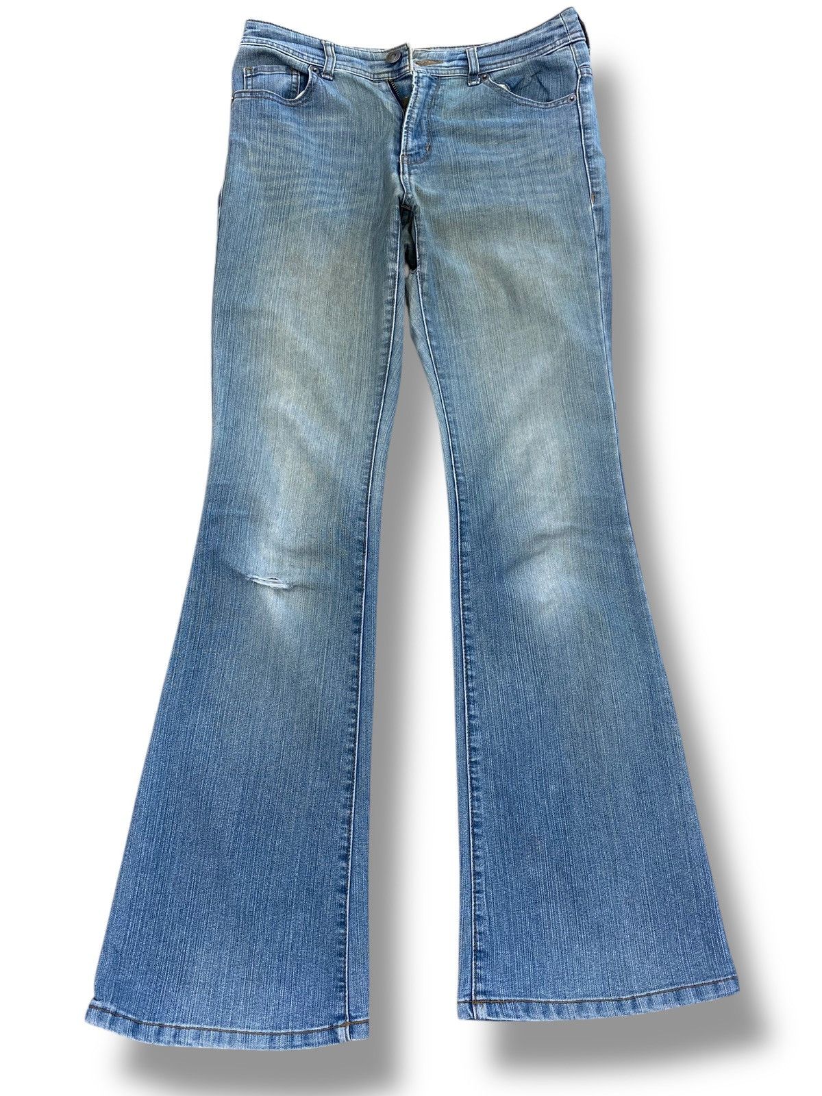 Japanese Brand Japanese Brand Faded Wash Style Flare Jeans Size US 30 / EU 46 - 1 Thumbnail