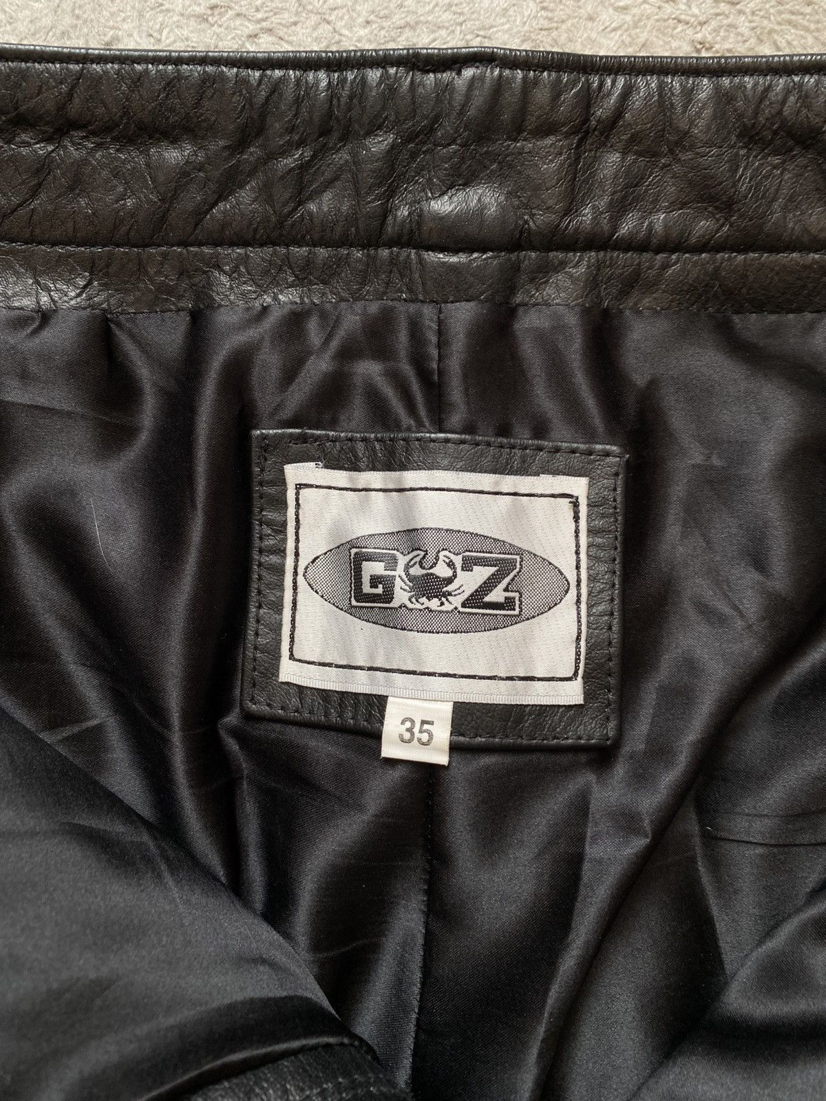 If Six Was Nine Black Leather Opium Vintage Pants 100% real leather Size US 35 - 7 Thumbnail