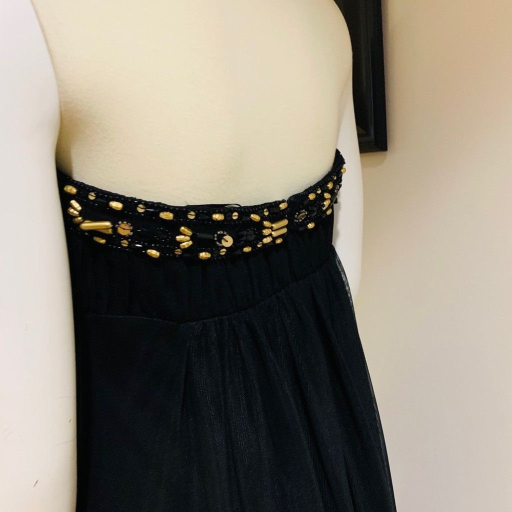 Other JS Boutique black long dress w gold beads size 8 Size M / US 6-8 / IT 42-44 - 6 Thumbnail