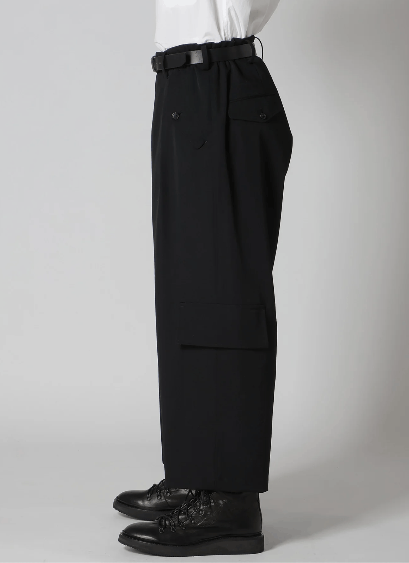 Yohji Yamamoto Yohji Yamamoto Pour Homme - W/GABARDINE FRONT TUCK PANTS Size US 30 / EU 46 - 10 Thumbnail