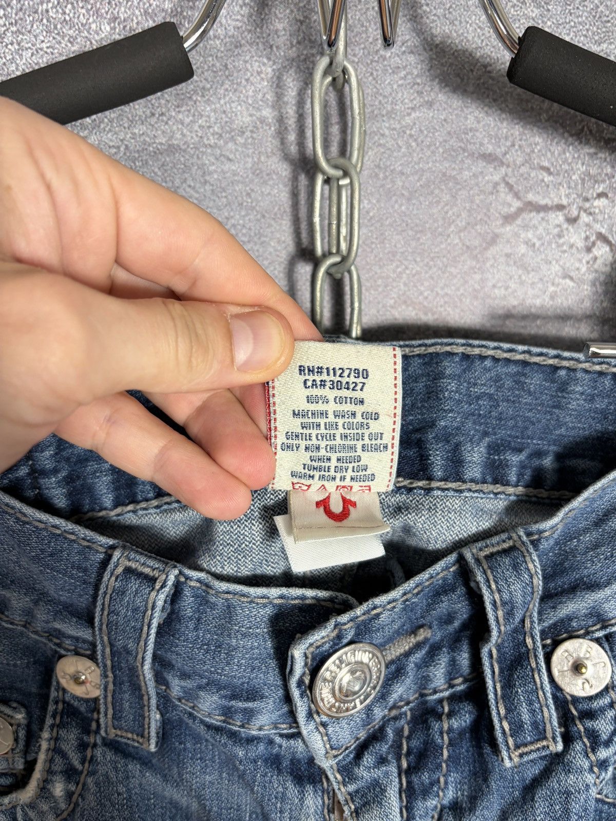 True Religion Vintage True Religion Denim Jeans Bobby Big T USA Y2K Size US 32 / EU 48 - 13 Thumbnail