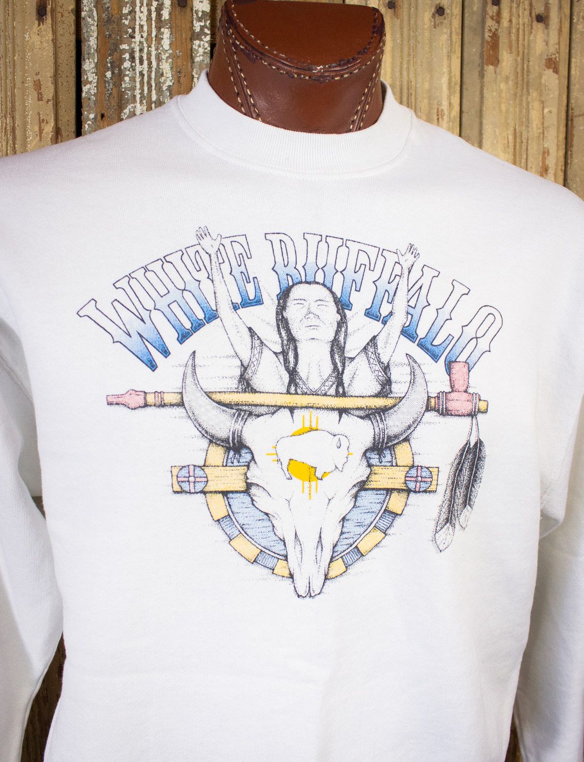 Vintage Vintage White Buffalo Sweatshirt 90s Size US L / EU 52-54 / 3 - 2 Thumbnail