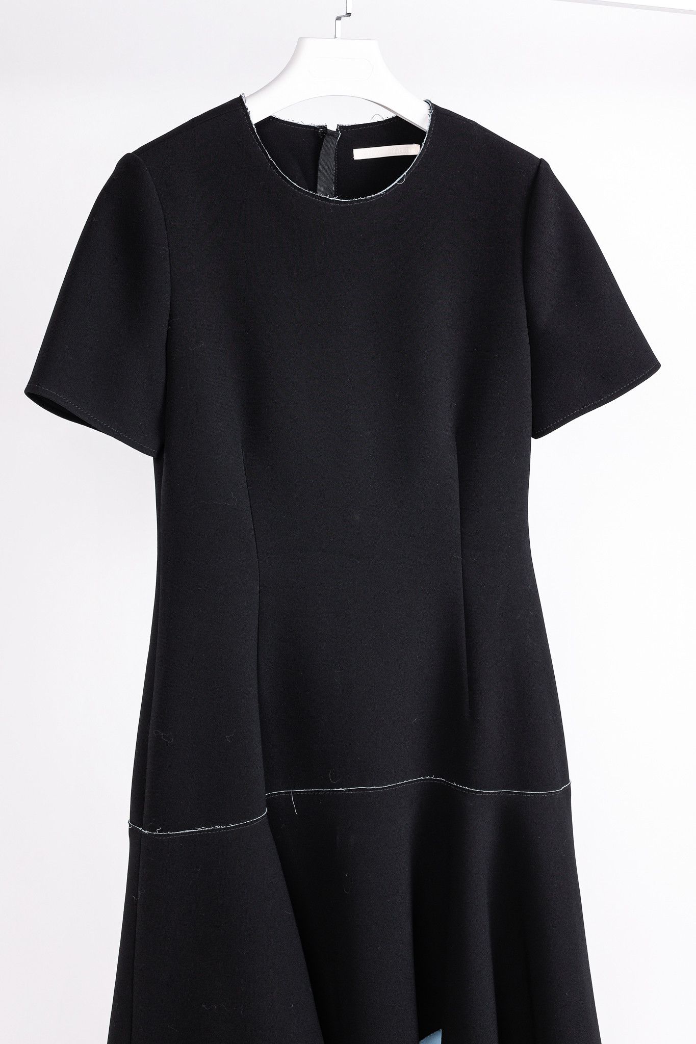 Jason Wu Jason Wu Black Double-Face Crepe Flounce-Hem Dress Size XL / US 12-14 / IT 48-50 - 3 Thumbnail
