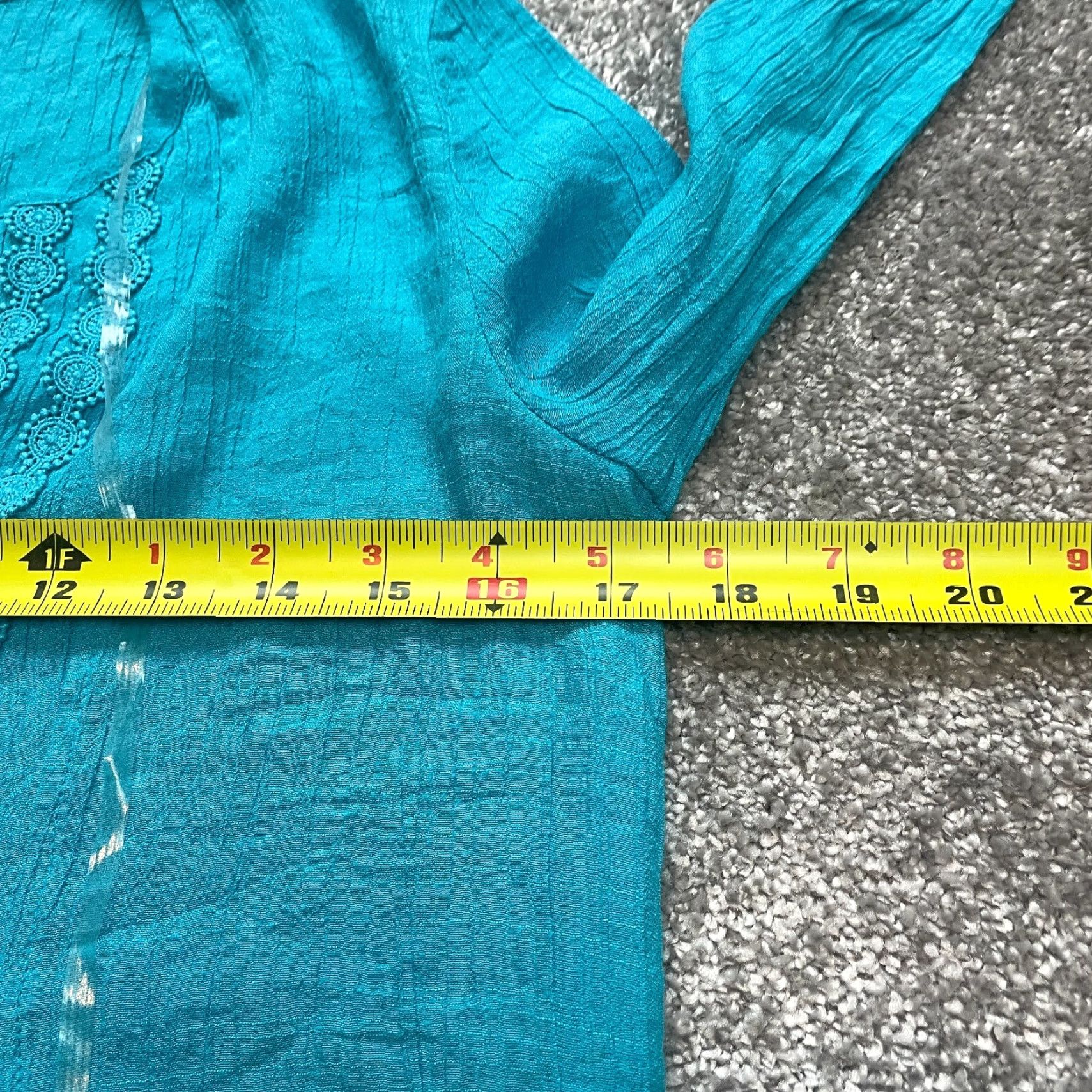 Vintage Counterparts Blouse Shirt Womens S Light Blue Long Sleeve Flare Collar Button Knit Top Size S / US 4 / IT 40 - 7 Thumbnail