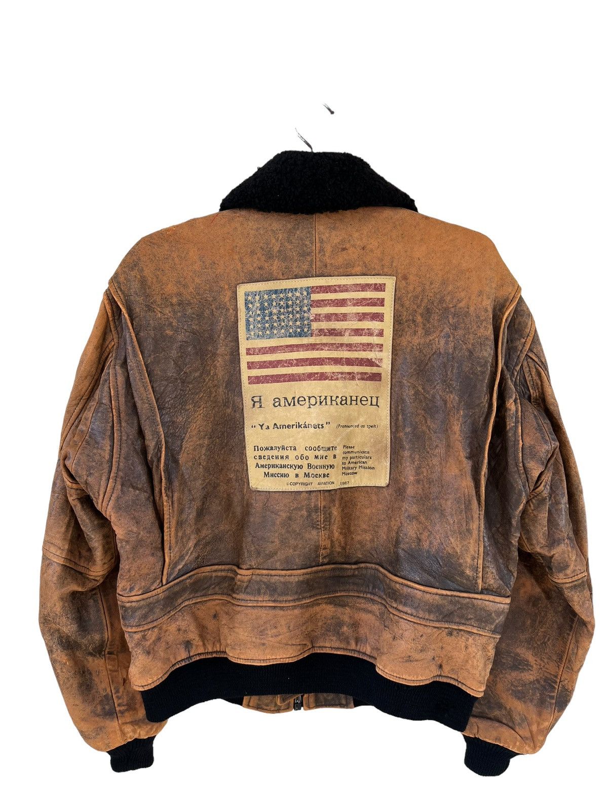 Avirex Archive 80s Avirex A-2 Distress Patina Leather Flight Jacket Size US S / EU 44-46 / 1 - 13 Thumbnail