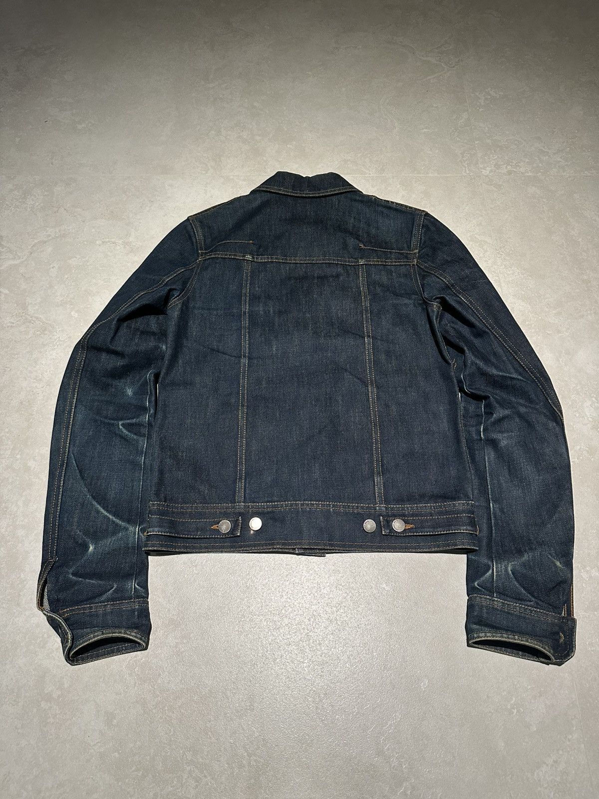 Dior (RARE!) Dior Homme SS07 Raw Denim Jacket Sample Size US S / EU 44-46 / 1 - 6 Thumbnail