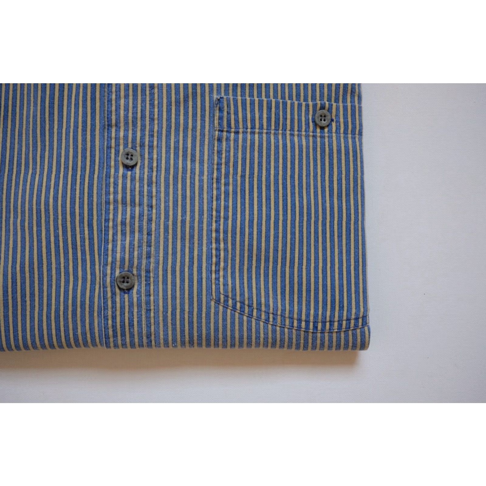 Vintage VINTAGE PIER CONNECTION STRIPE BUTTON-DOWN SHIRT L BLUE Cotton 90s Casual Mens Size US L / EU 52-54 / 3 - 4 Thumbnail