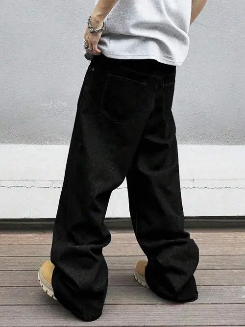 Japanese Brand × Vintage Skate Baggy Denim Jeans Wide leg Size US 34 / EU 50 - 4 Thumbnail