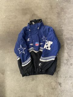 Vintage 1980s Dallas Cowboys Chalk Line Satin Bomber Jacket - XXL