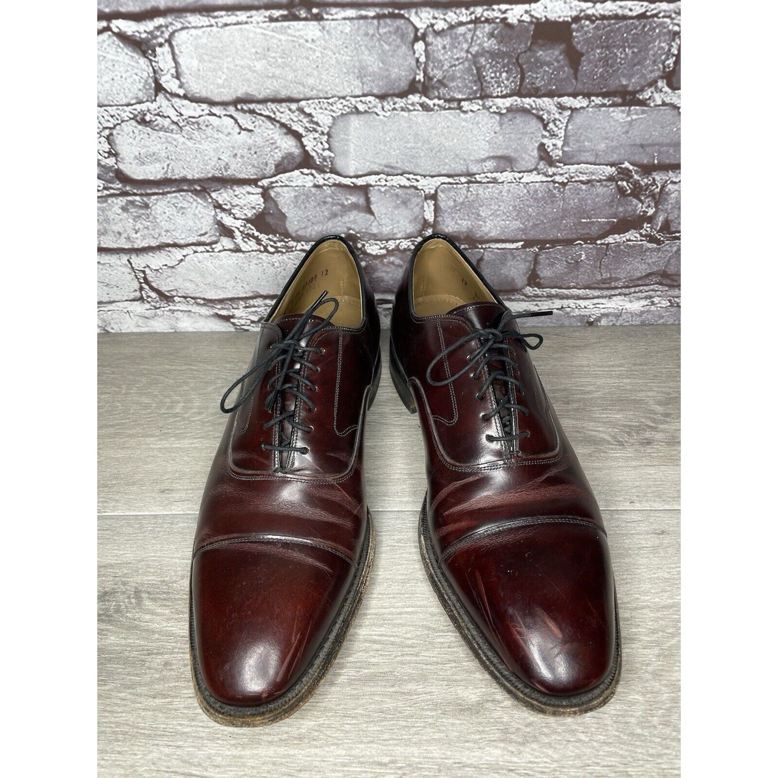 Johnston & Murphy Johnston & Murphy Optima Oxblood Burgundy Leather Dress Shoe Size US 13 / EU 46 - 12 Thumbnail