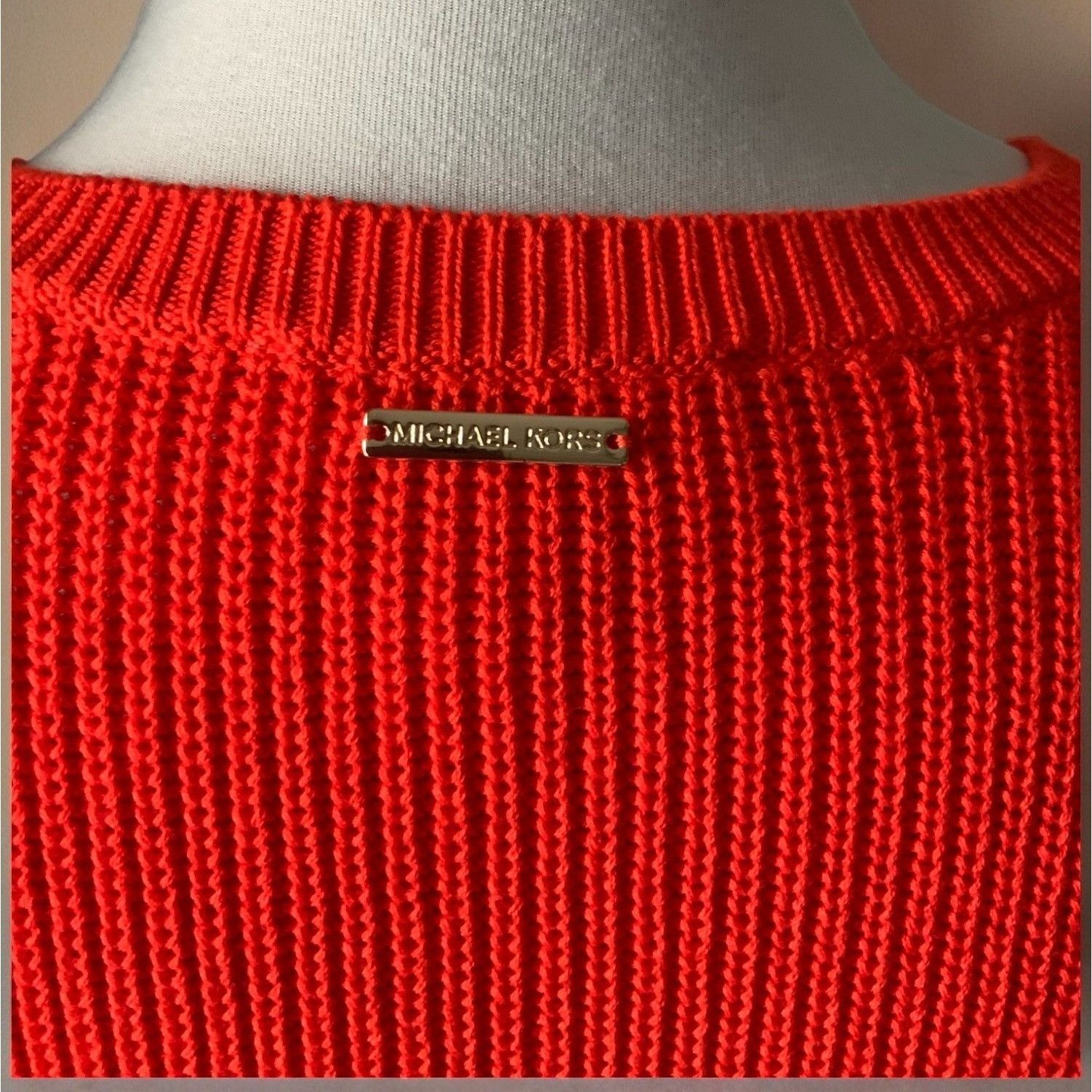 Michael Kors Michael Kors Sweater Orange Knit Side Tie Pullover Large Size L / US 10 / IT 46 - 4 Thumbnail