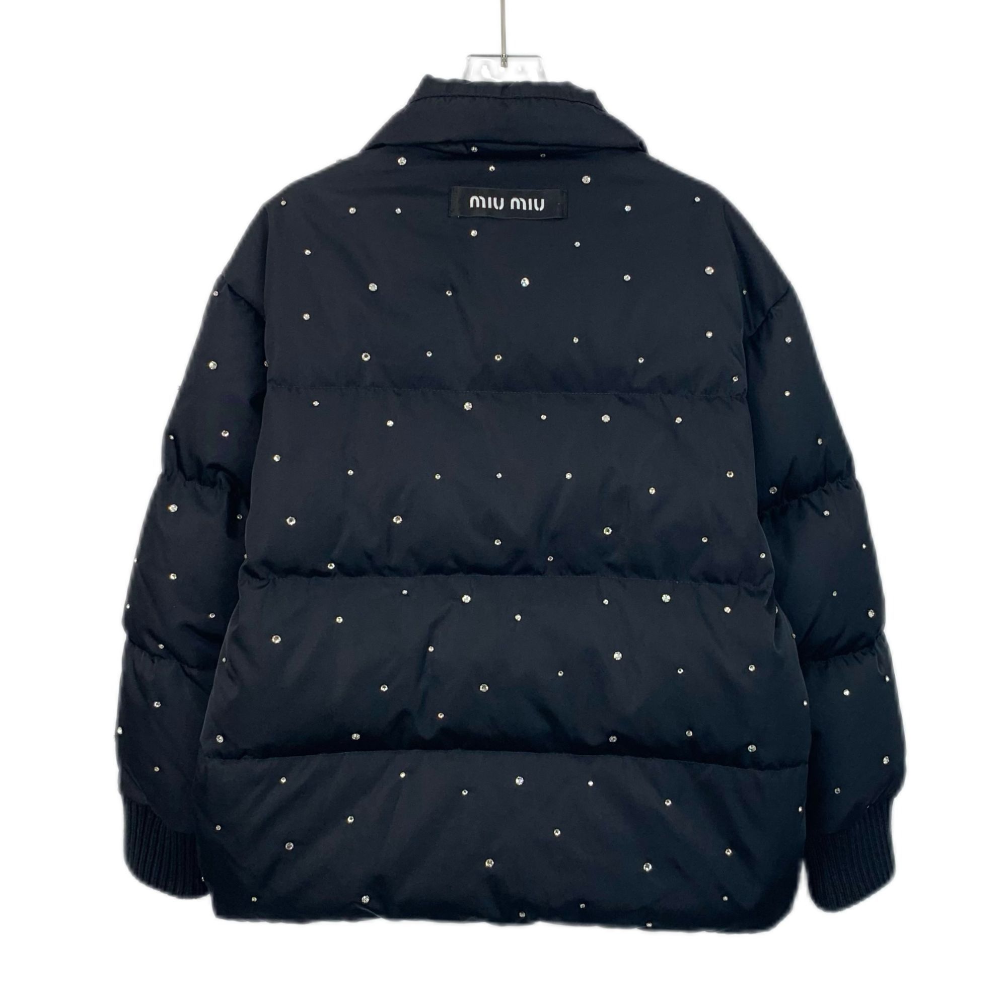 Miu Miu Miu Miu Womens Black Studded Puffer Jacket Size S Made In It Size S / US 4 / IT 40 - 2 Thumbnail