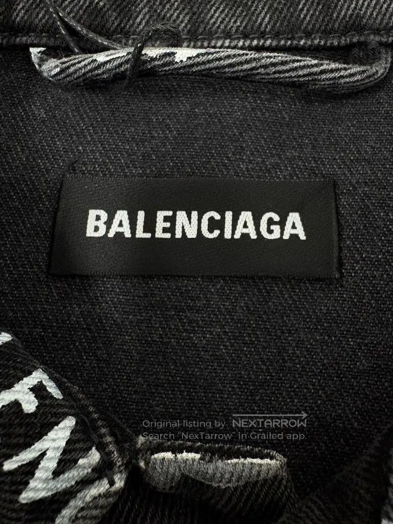 Other Balenciaga Black Denim Jacket with Print. Size US L / EU 52-54 / 3 - 4 Thumbnail