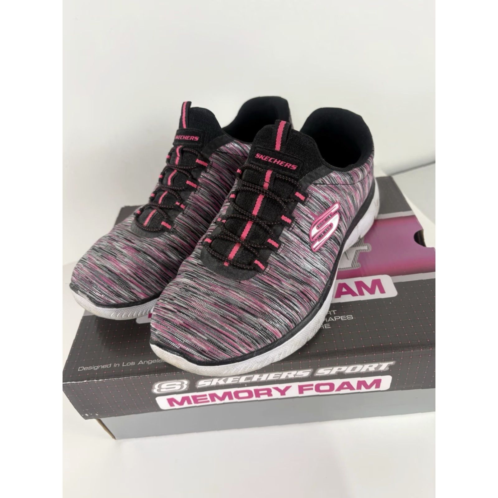 SKECHERS Skechers Sport Memory Foam Slip On Sneakers Womens 8W Multicolor Colorblock Memory Foam Lite Dreaming Low Top Casual Walking Running Shoes Womens Size US 8 / IT 38 - 2 Thumbnail