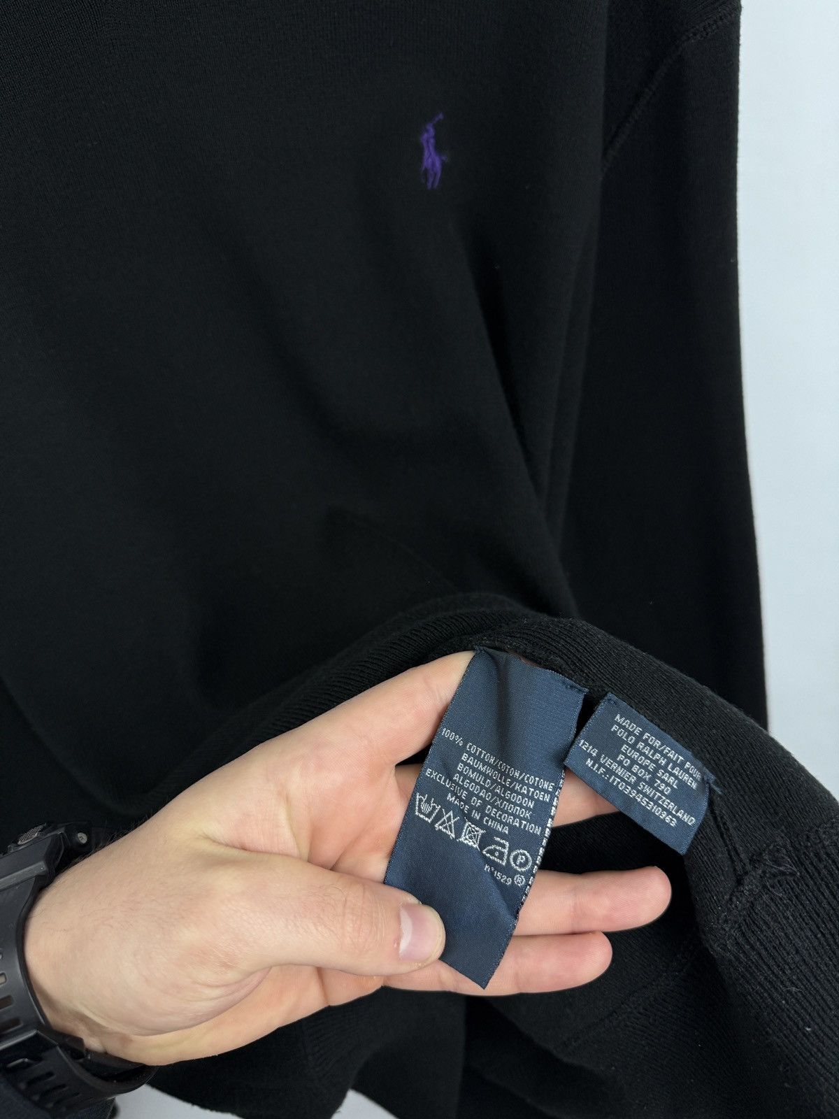 Polo Ralph Lauren 🇺🇸 Vintage 90s Ralph Lauren Purple Logo Knitted Sweater Rare Size US XL / EU 56 / 4 - 6 Thumbnail