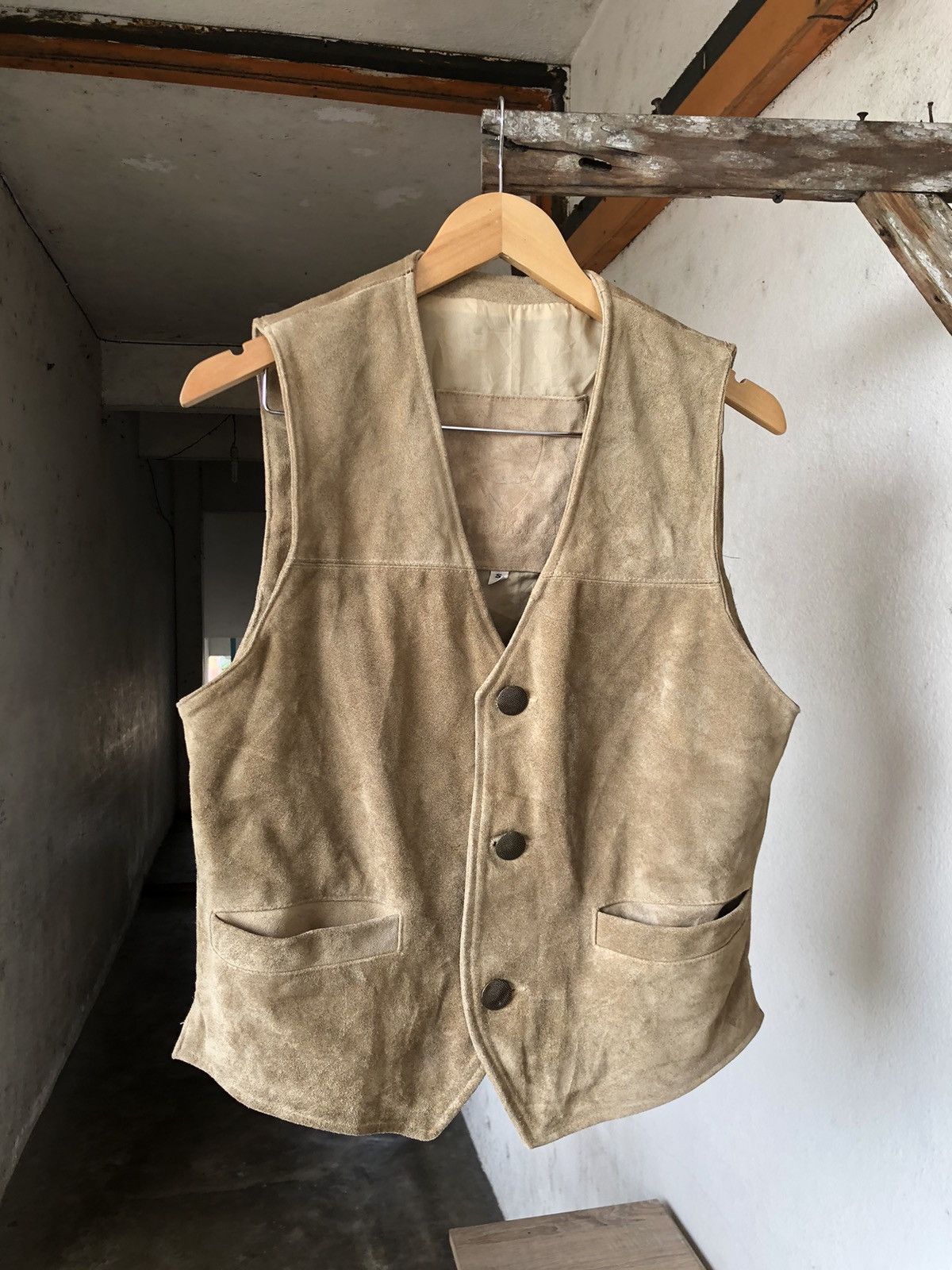Vintage Vintage Hidesign Suede Leather Vest Jacket Size US S / EU 44-46 / 1 - 2 Thumbnail